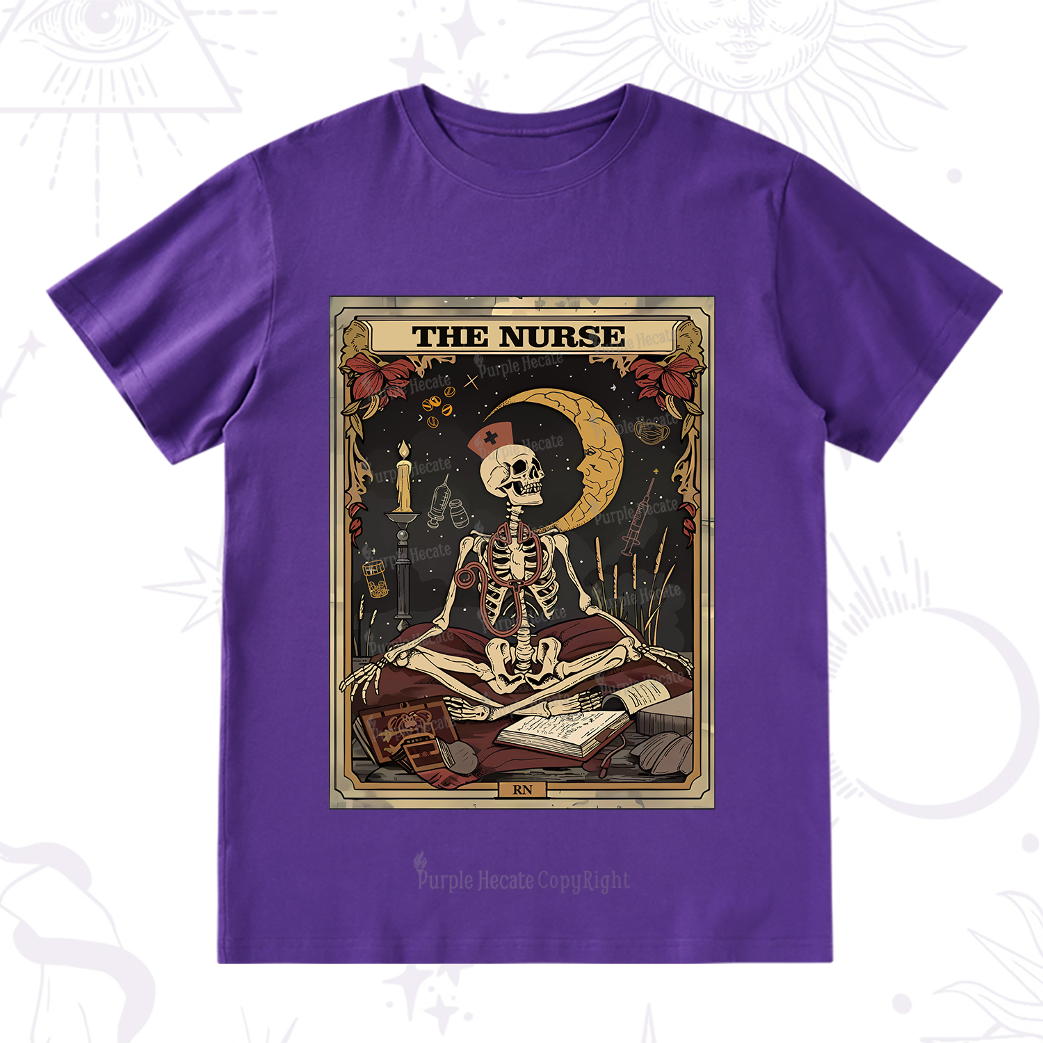 Purplehecate The Nurse Tarot Card T-Shirt