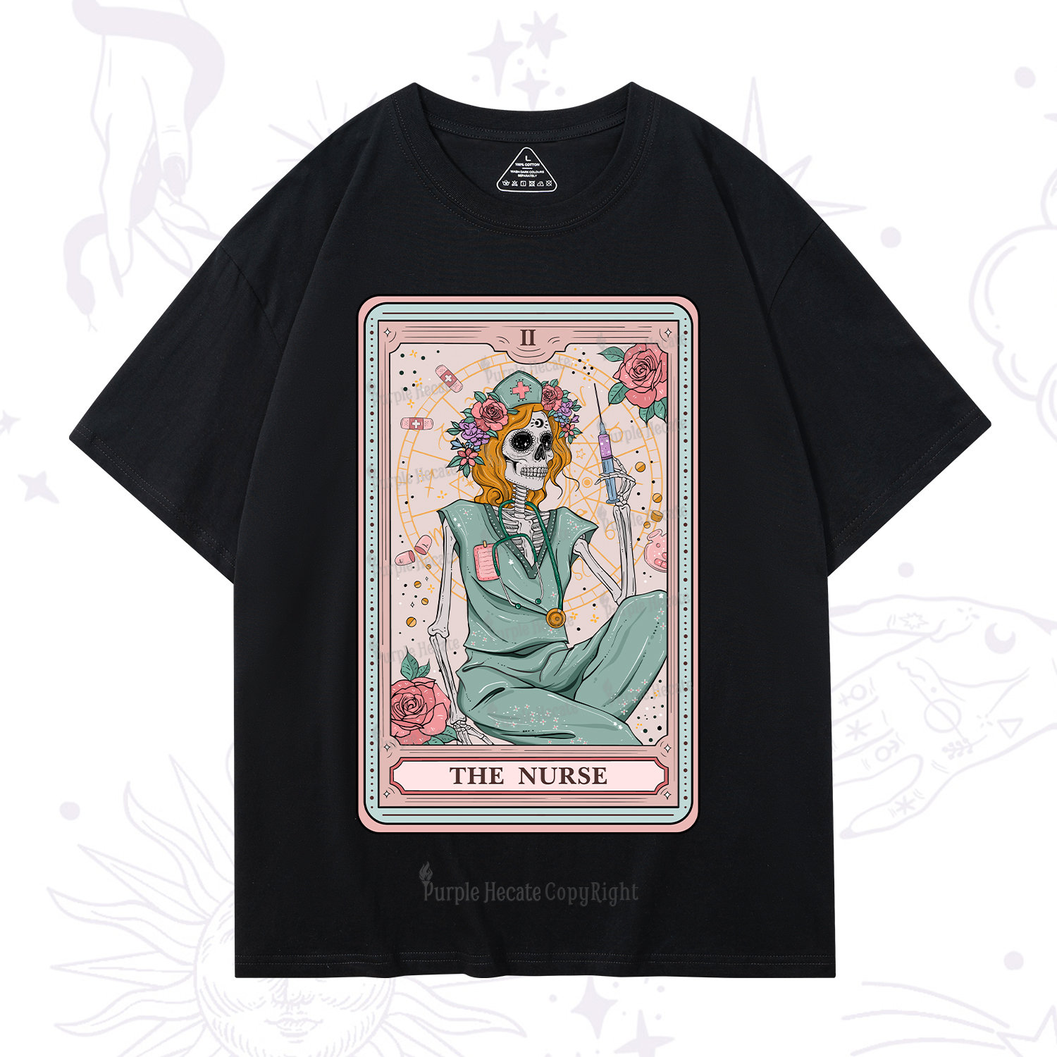 Purplehecate The Nurse Tarot Card T-Shirt