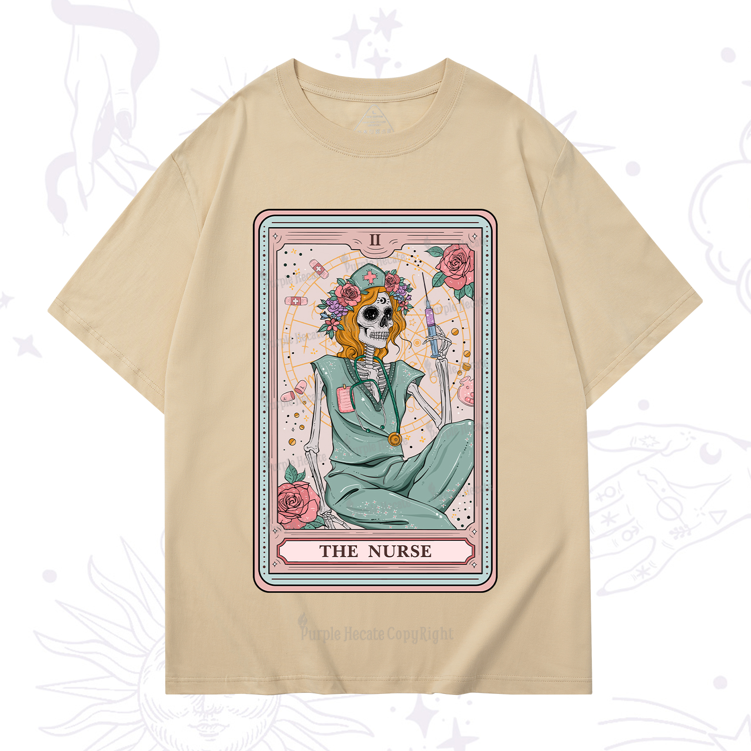 Purplehecate The Nurse Tarot Card T-Shirt