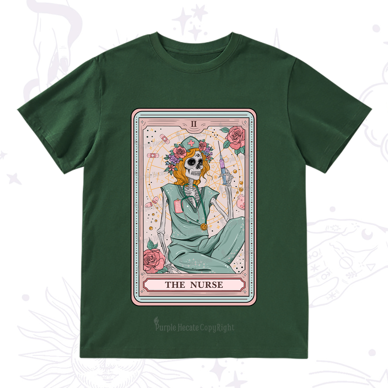 Purplehecate The Nurse Tarot Card T-Shirt