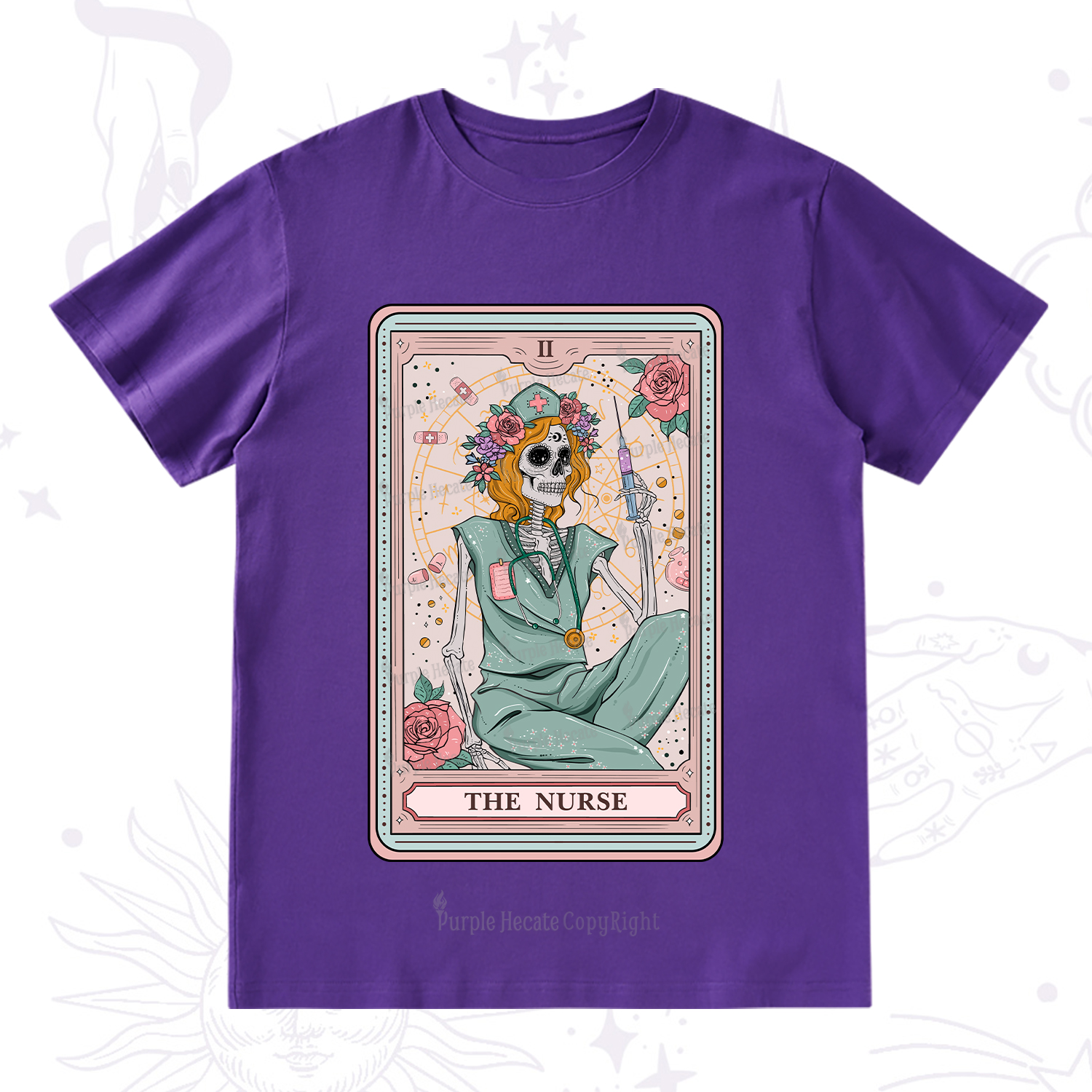 Purplehecate The Nurse Tarot Card T-Shirt