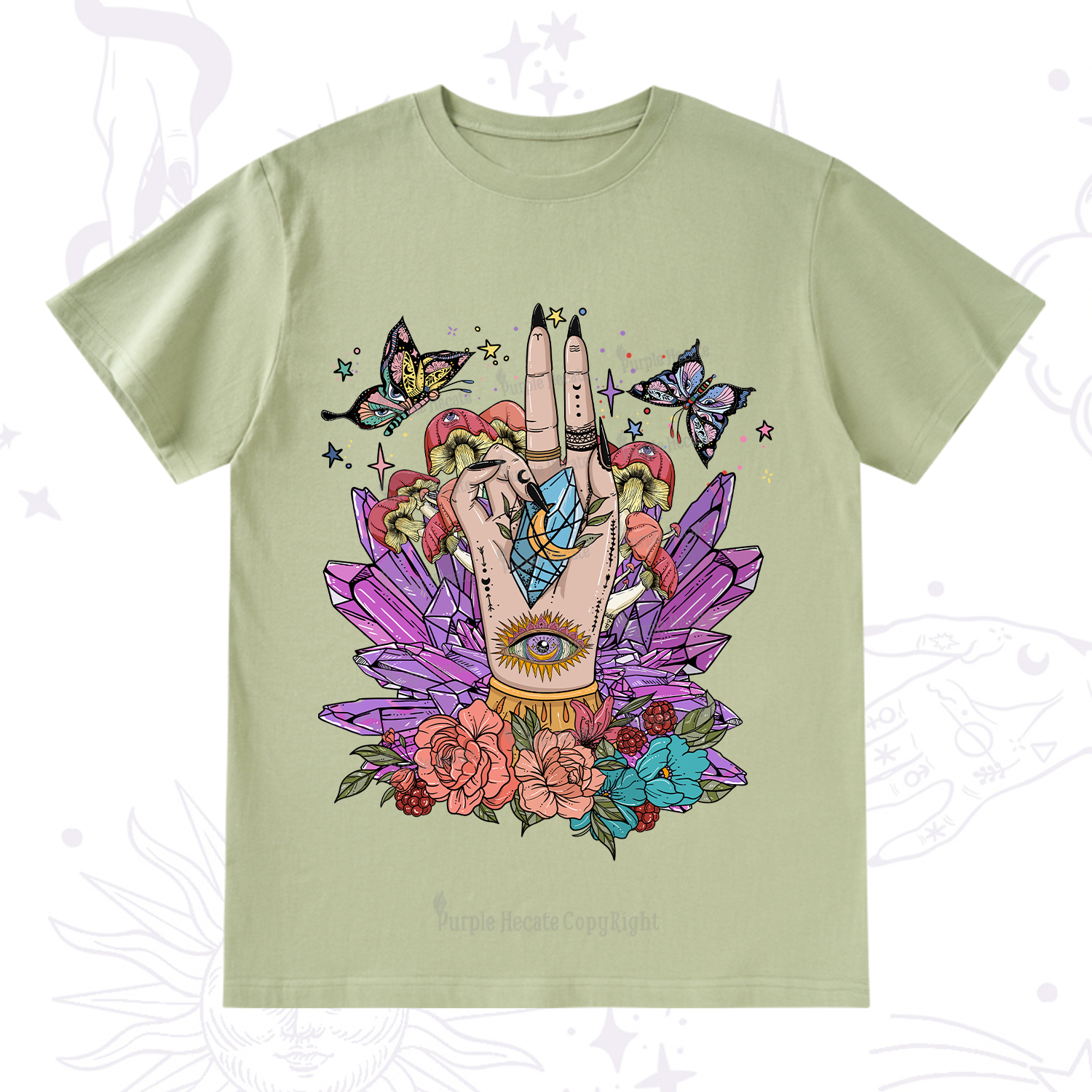 Purplehecate Mystic Crystal Divination T-Shirt