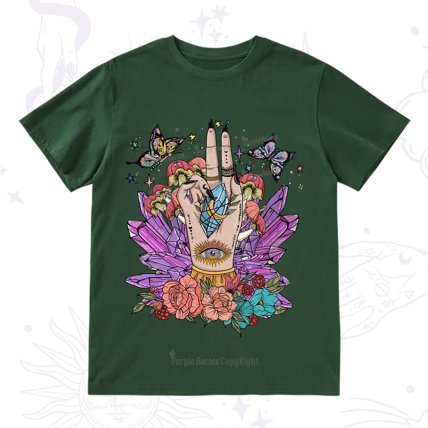 Purplehecate Mystic Crystal Divination T-Shirt