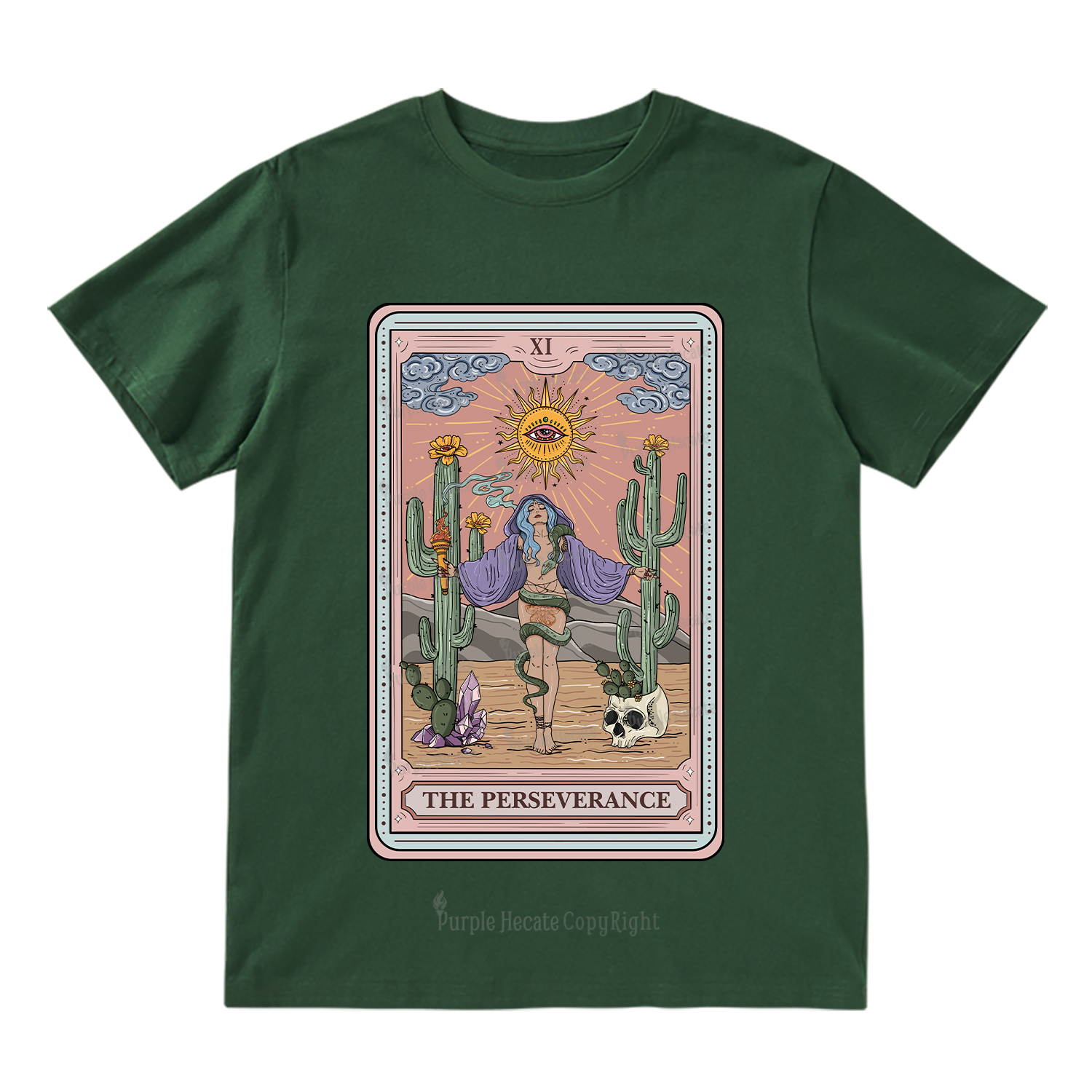 Purplehecate The Perseverance Tarot Card T-Shirt