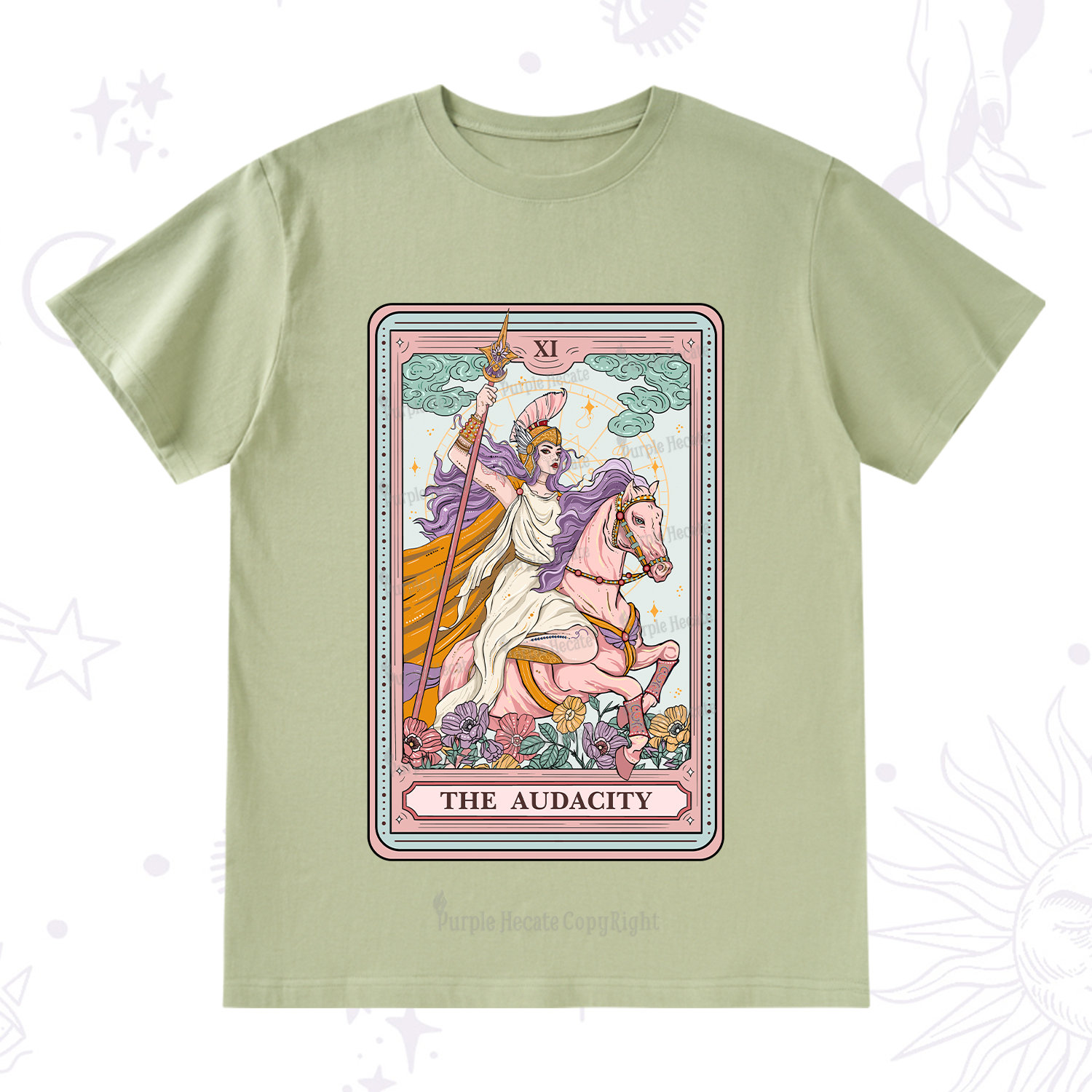 Purplehecate The Audacity Tarot Card T-Shirt