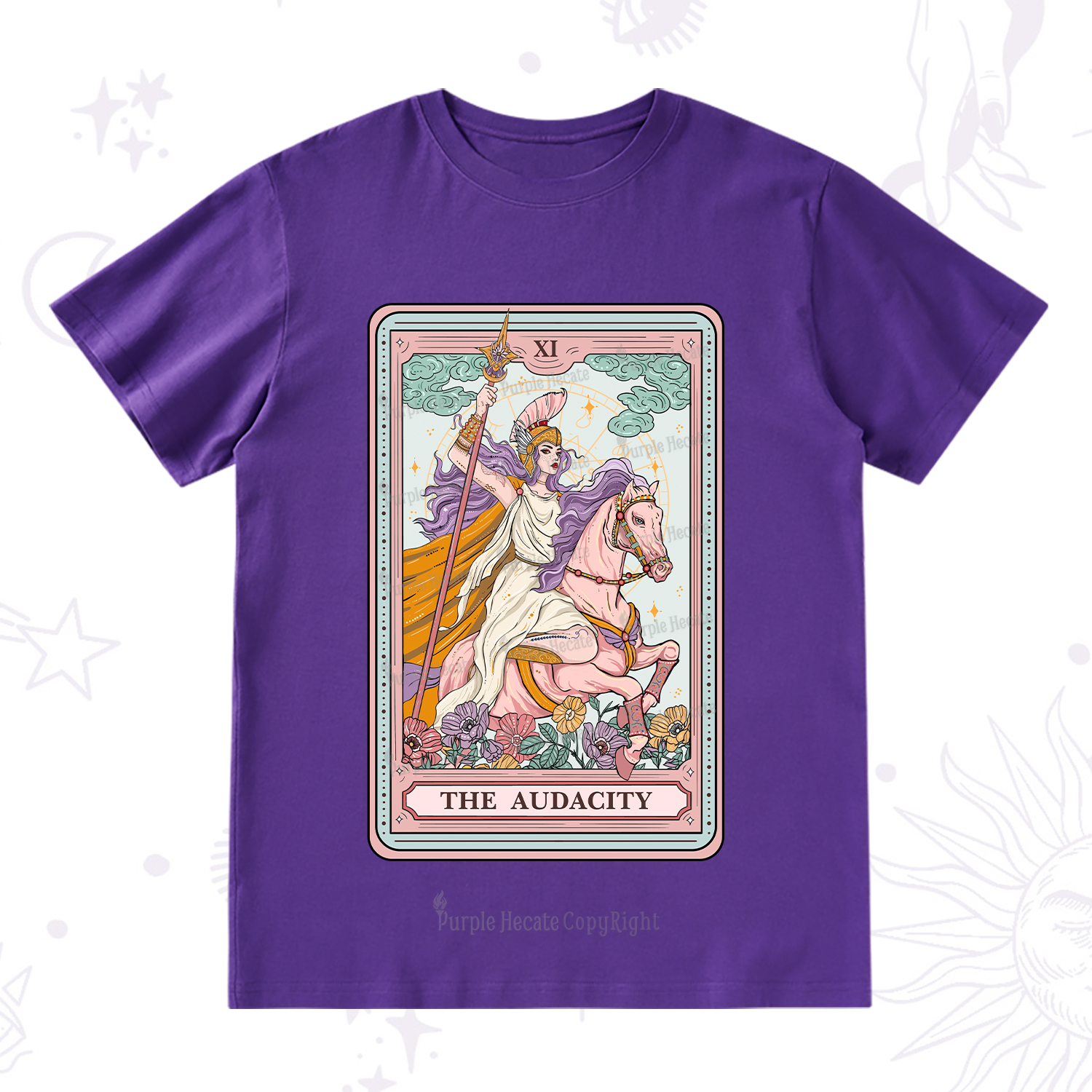 Purplehecate The Audacity Tarot Card T-Shirt
