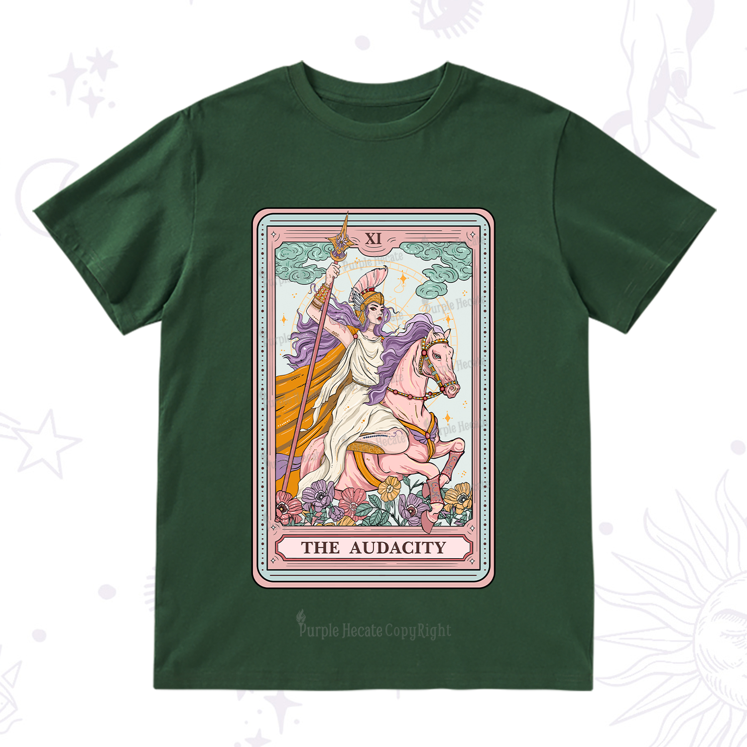 Purplehecate The Audacity Tarot Card T-Shirt