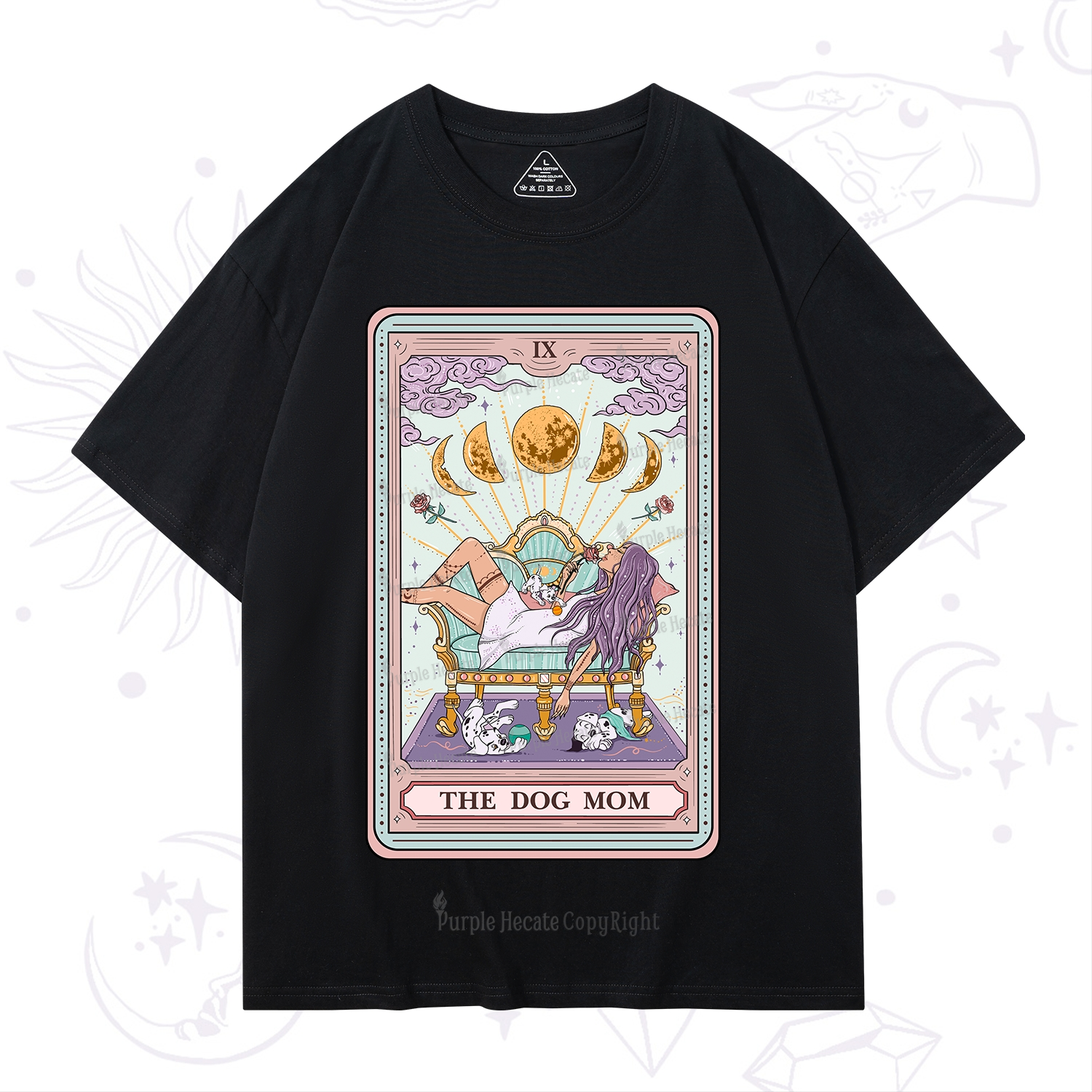 Purplehecate The Dog Mom Tarot Card T-Shirt