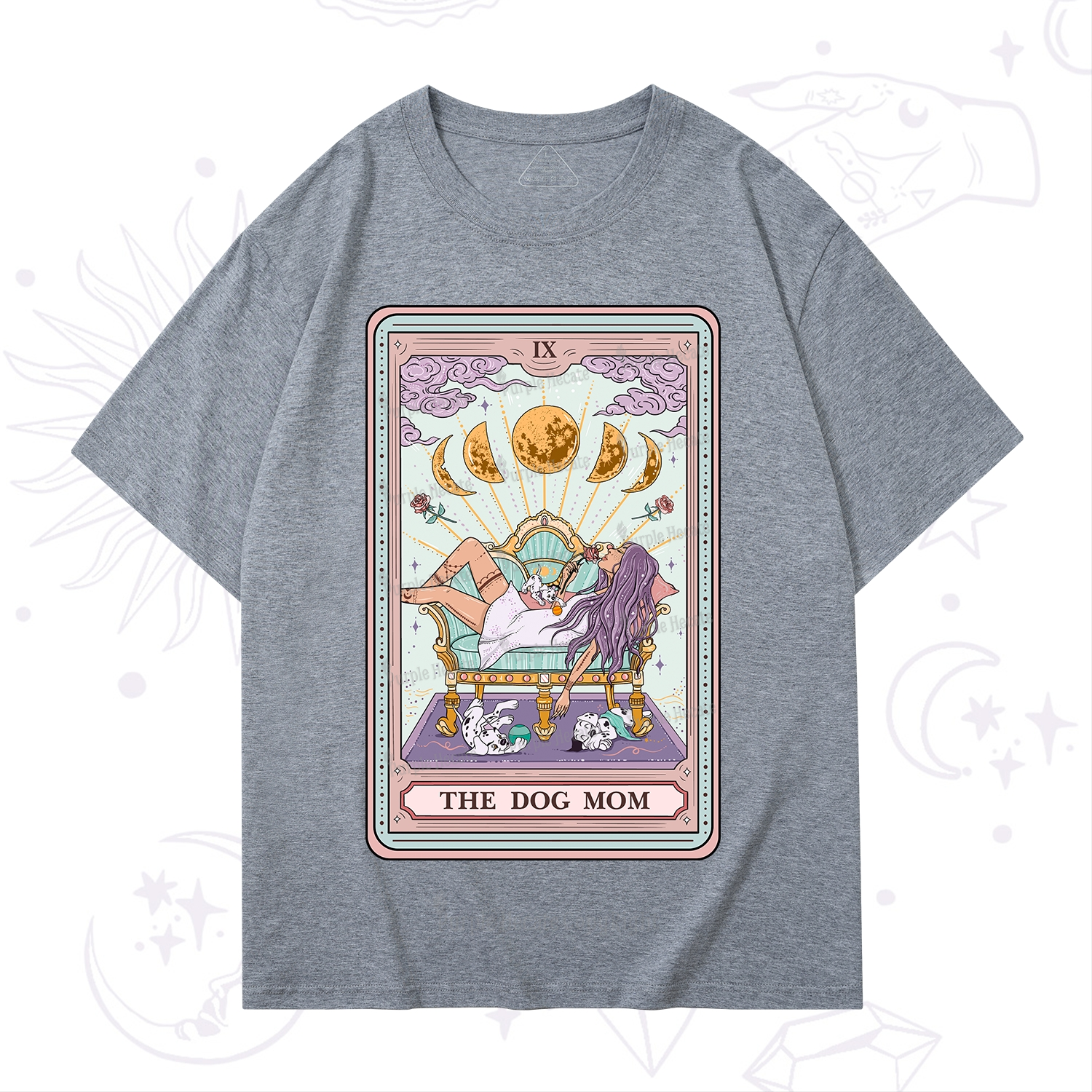 Purplehecate The Dog Mom Tarot Card T-Shirt