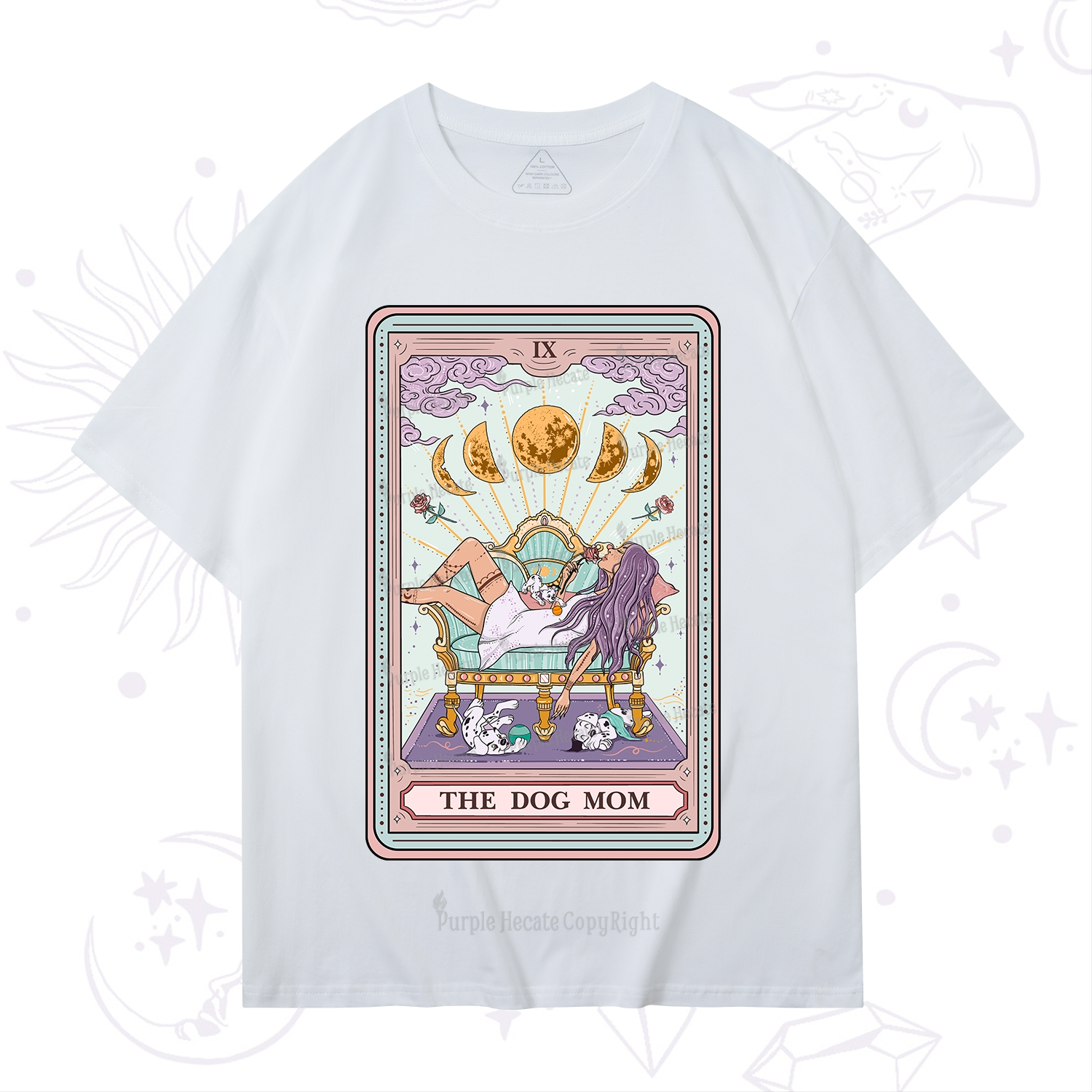 Purplehecate The Dog Mom Tarot Card T-Shirt