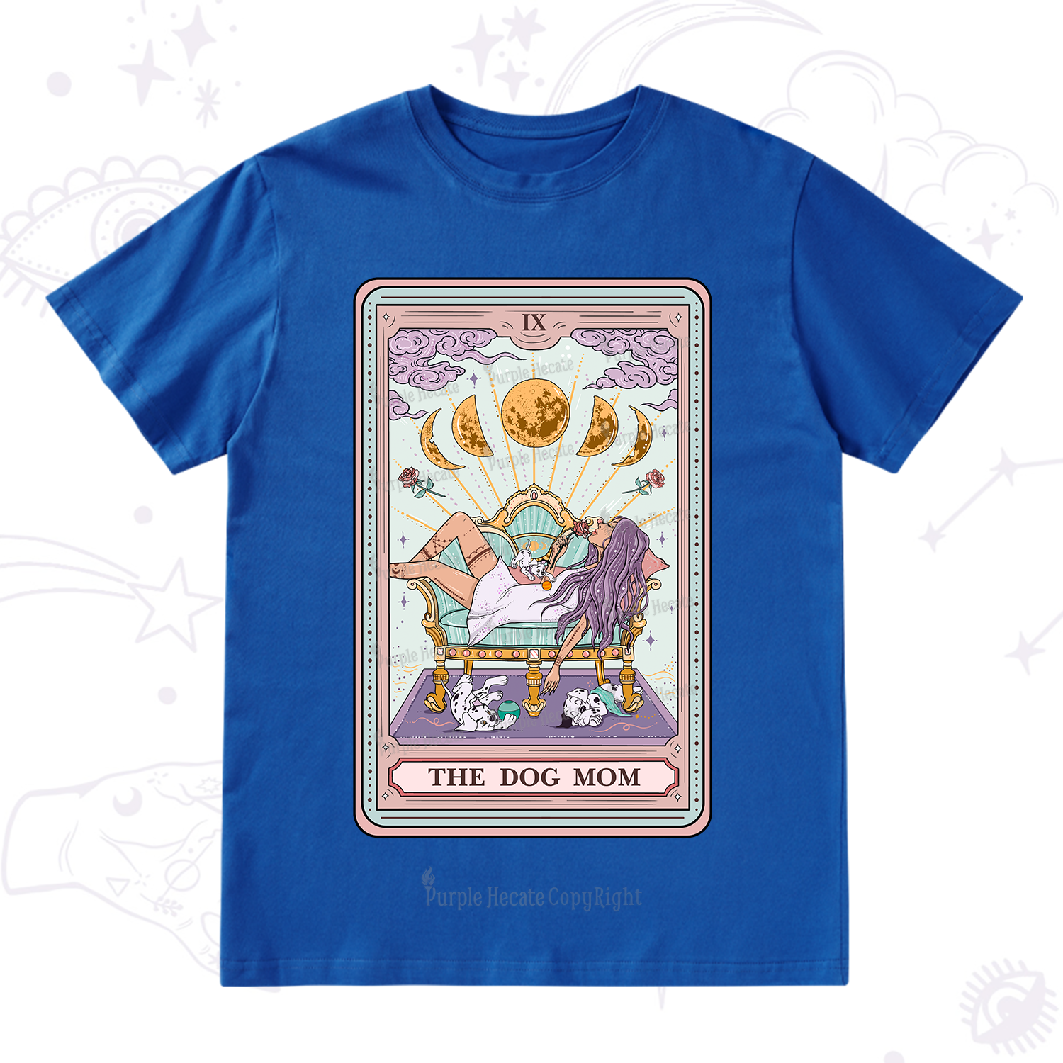 Purplehecate The Dog Mom Tarot Card T-Shirt