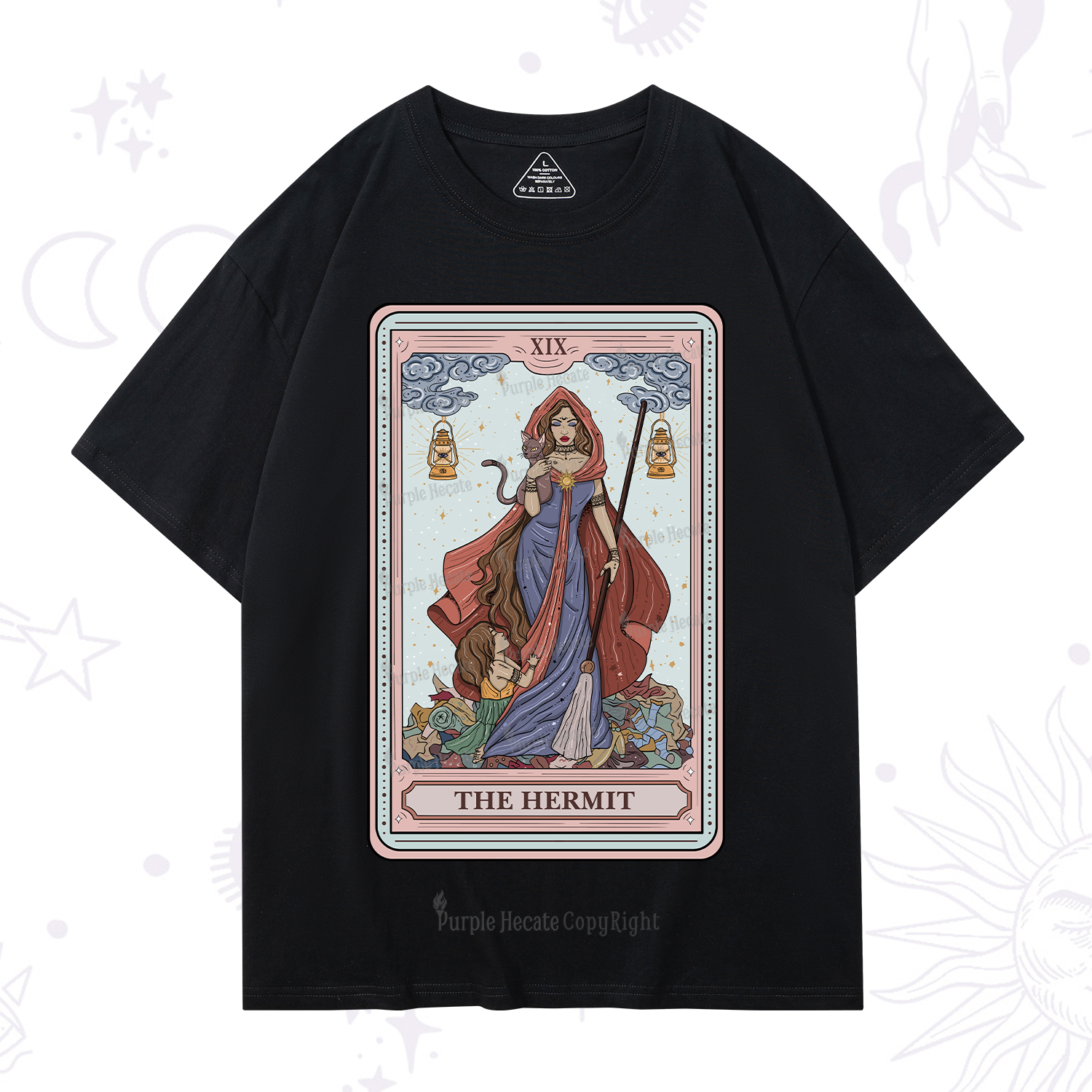 Purplehecate The Hermit Tarot Card T-Shirt