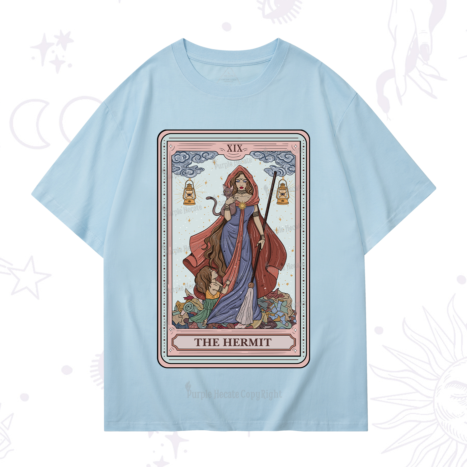 Purplehecate The Hermit Tarot Card T-Shirt
