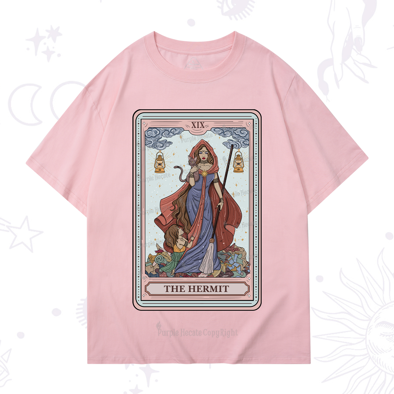 Purplehecate The Hermit Tarot Card T-Shirt