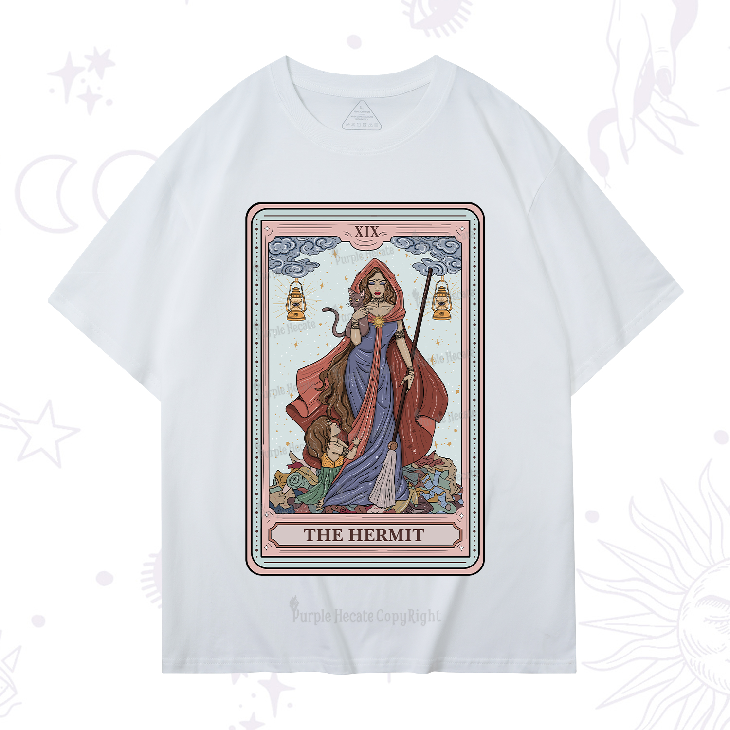 Purplehecate The Hermit Tarot Card T-Shirt