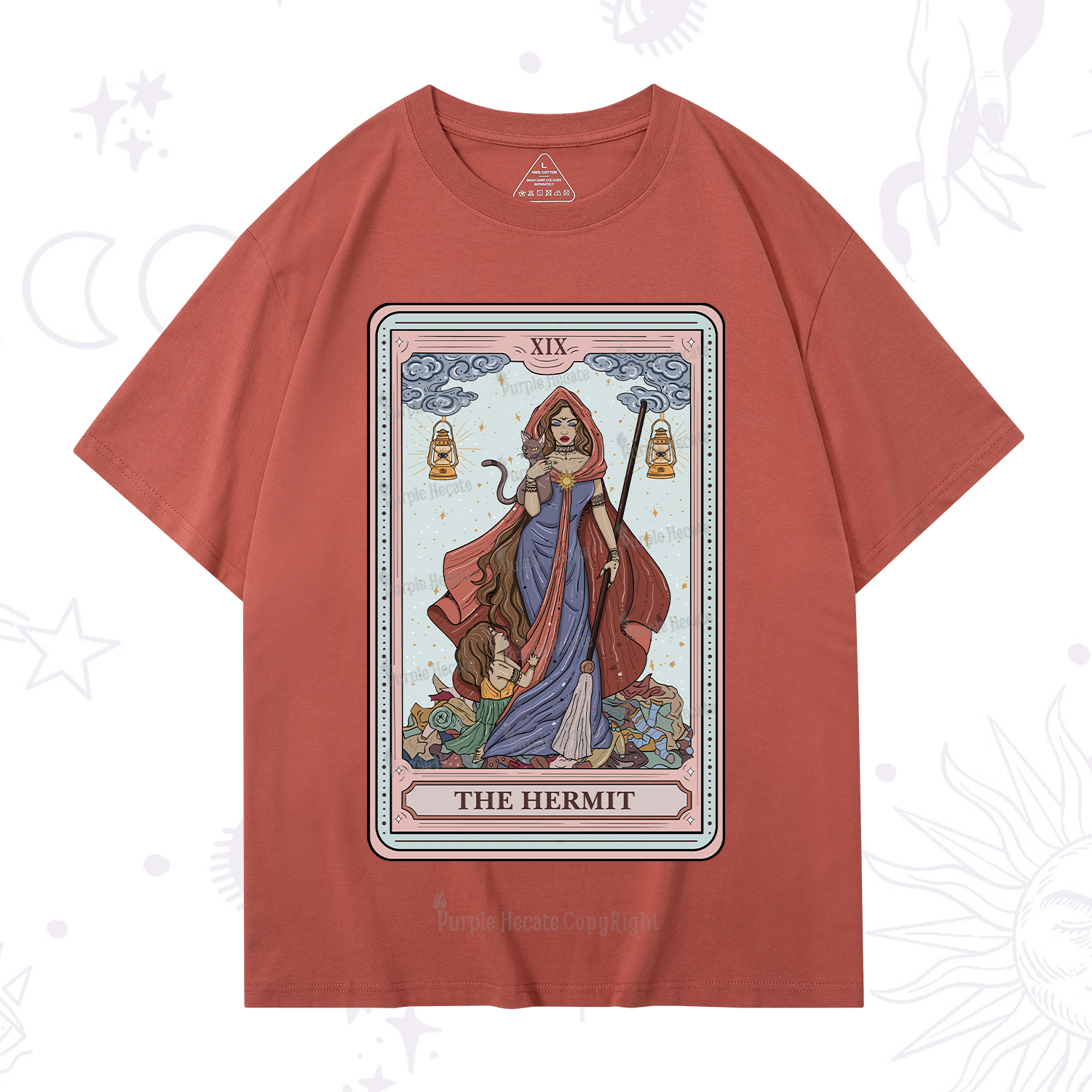 Purplehecate The Hermit Tarot Card T-Shirt