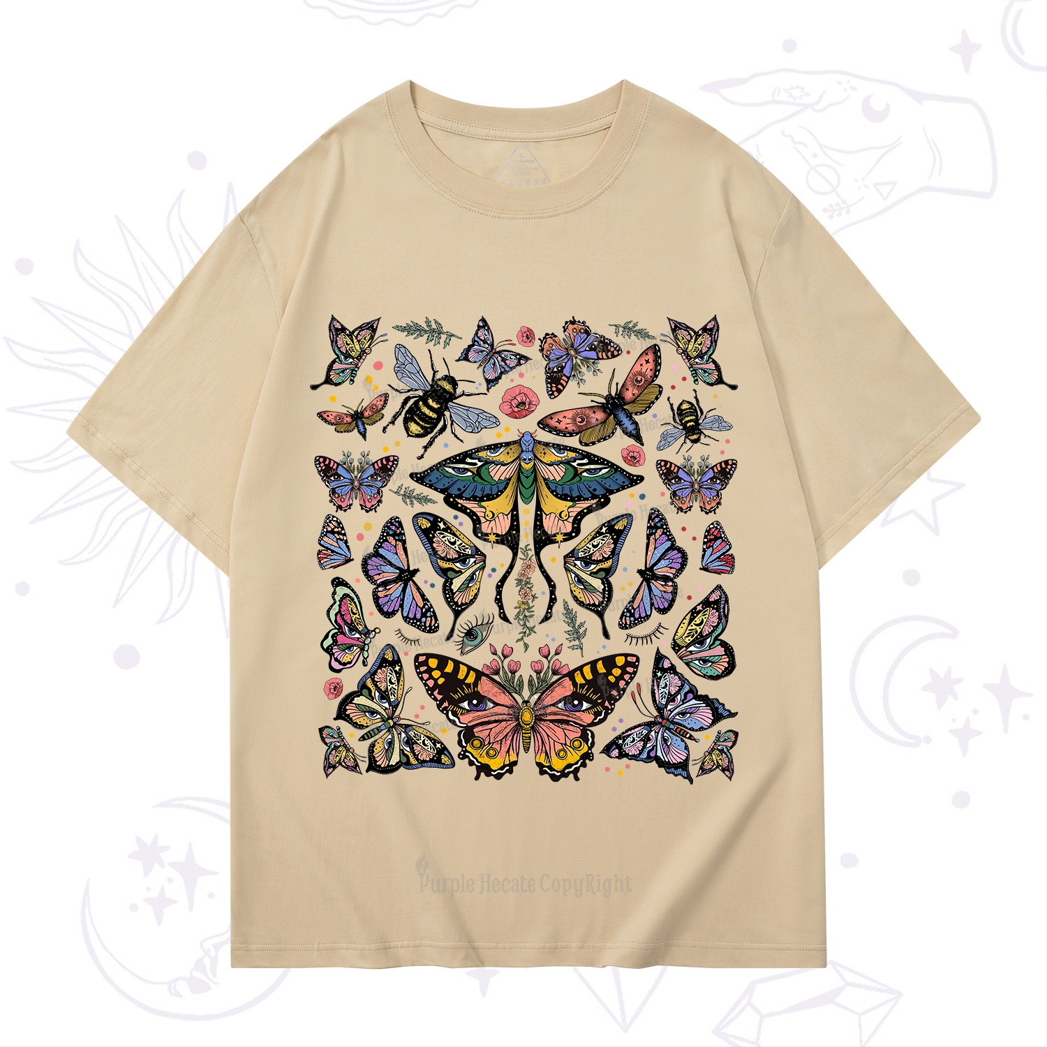 Purplehecate Mystical Butterfly & Moth T-Shirt