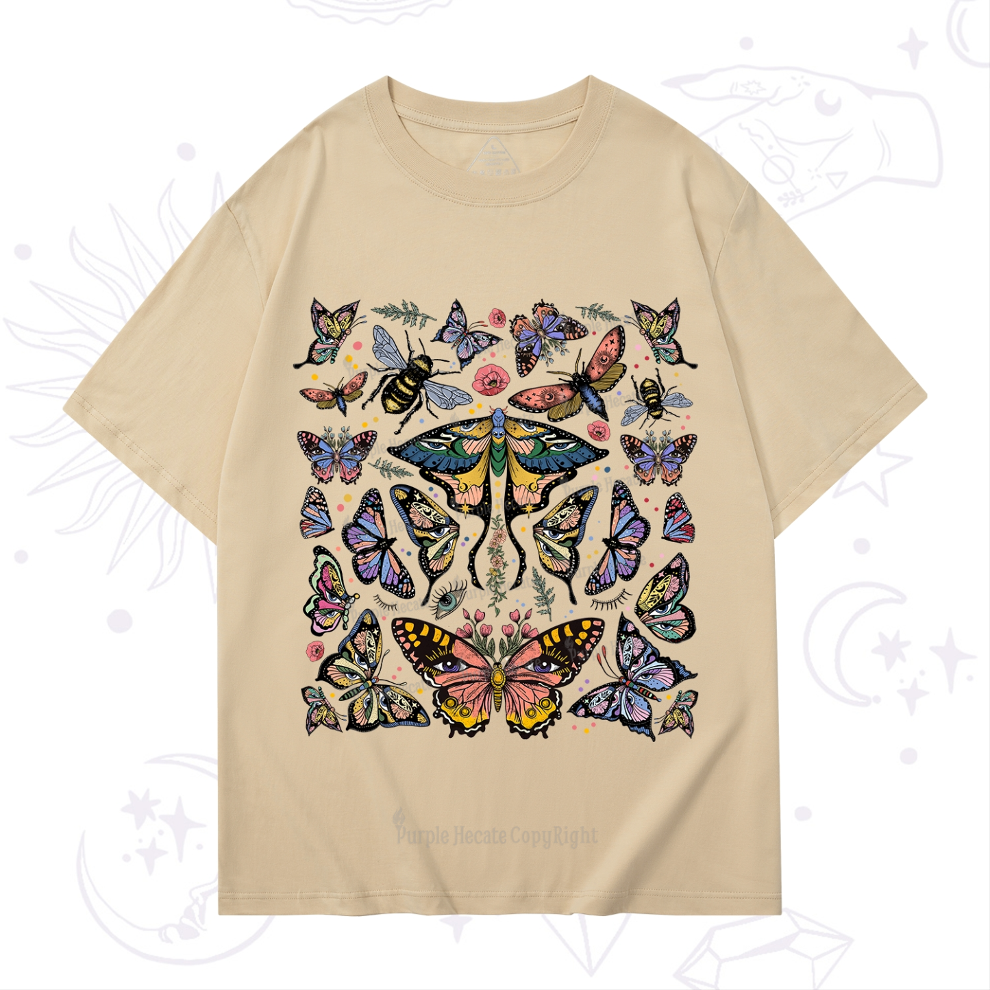 Purplehecate Mystical Butterfly & Moth T-Shirt