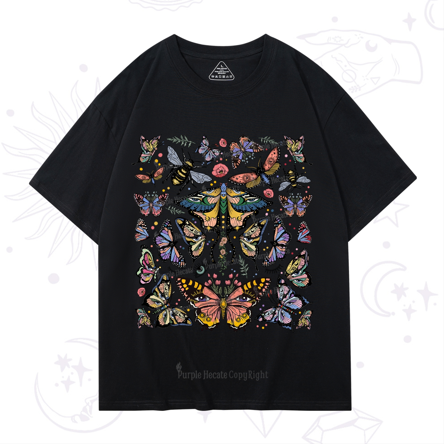 Purplehecate Mystical Butterfly & Moth T-Shirt