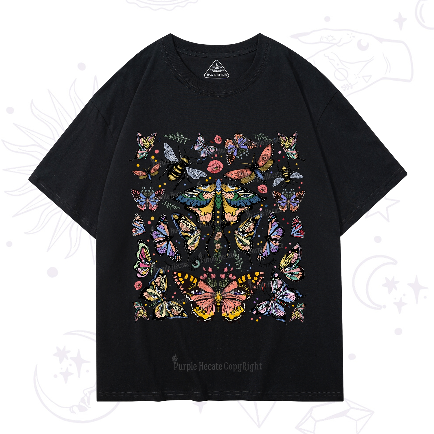 Purplehecate Mystical Butterfly & Moth T-Shirt