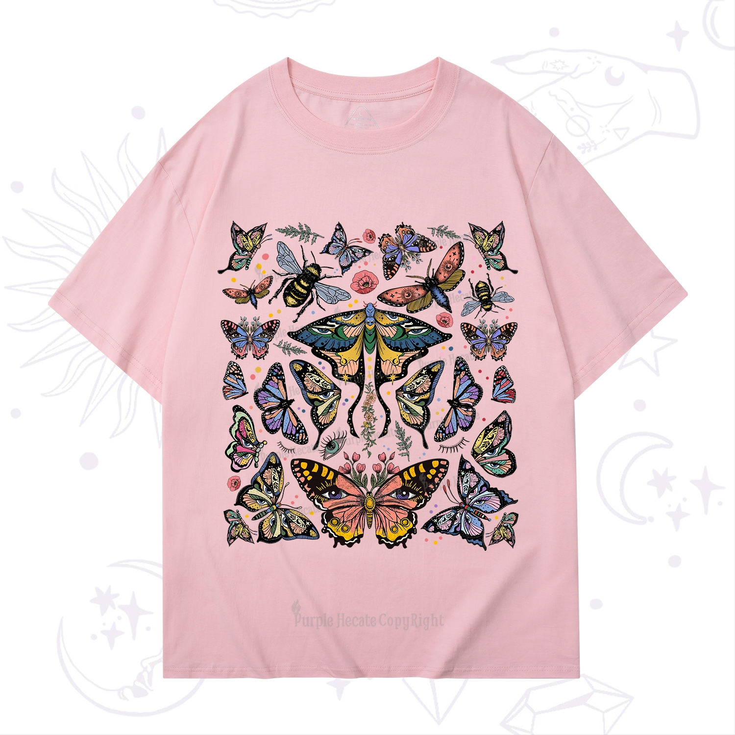 Purplehecate Mystical Butterfly & Moth T-Shirt