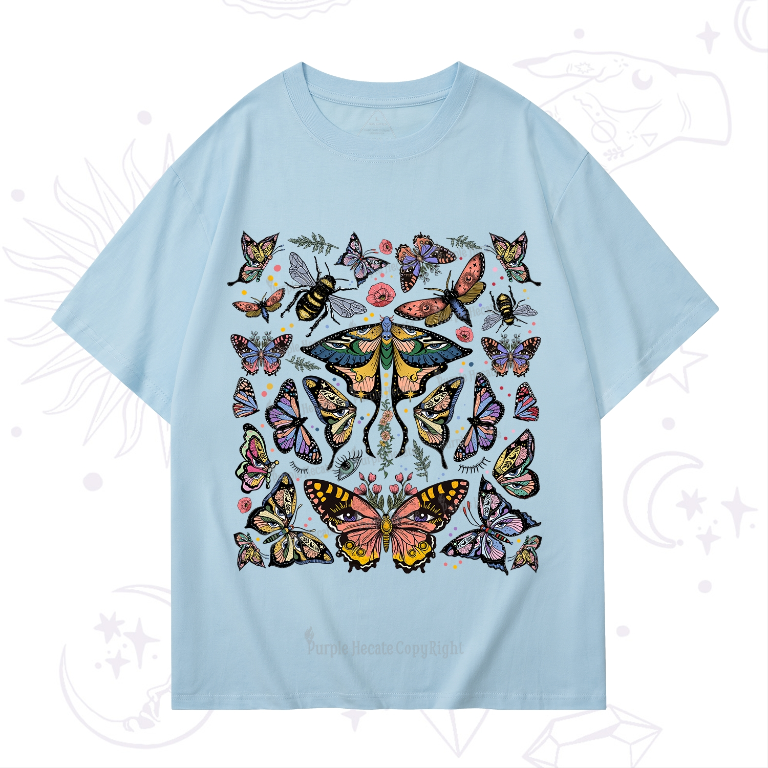 Purplehecate Mystical Butterfly & Moth T-Shirt