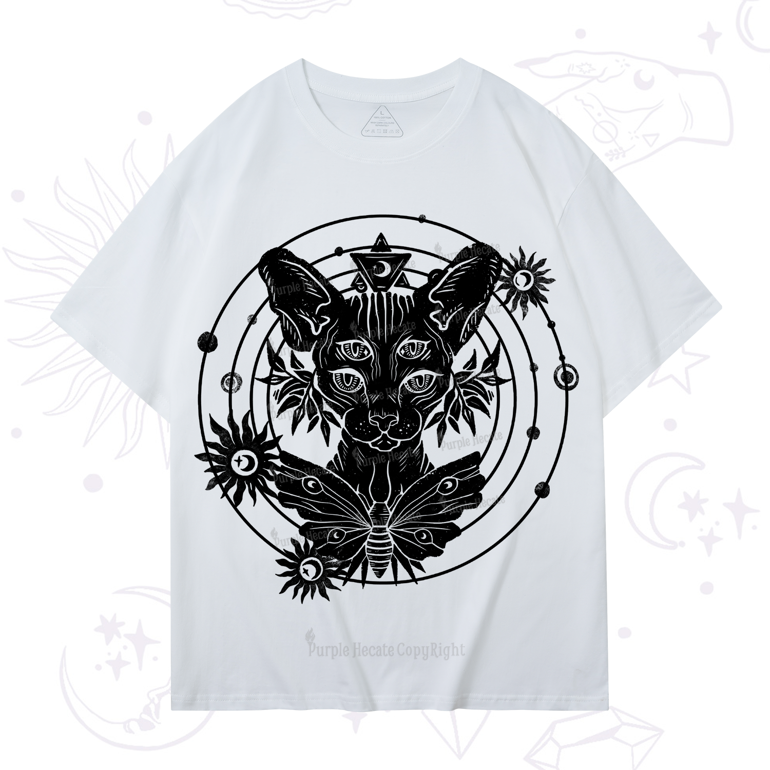Purplehecate Mystic Sphynx Cat Lover T-Shirt