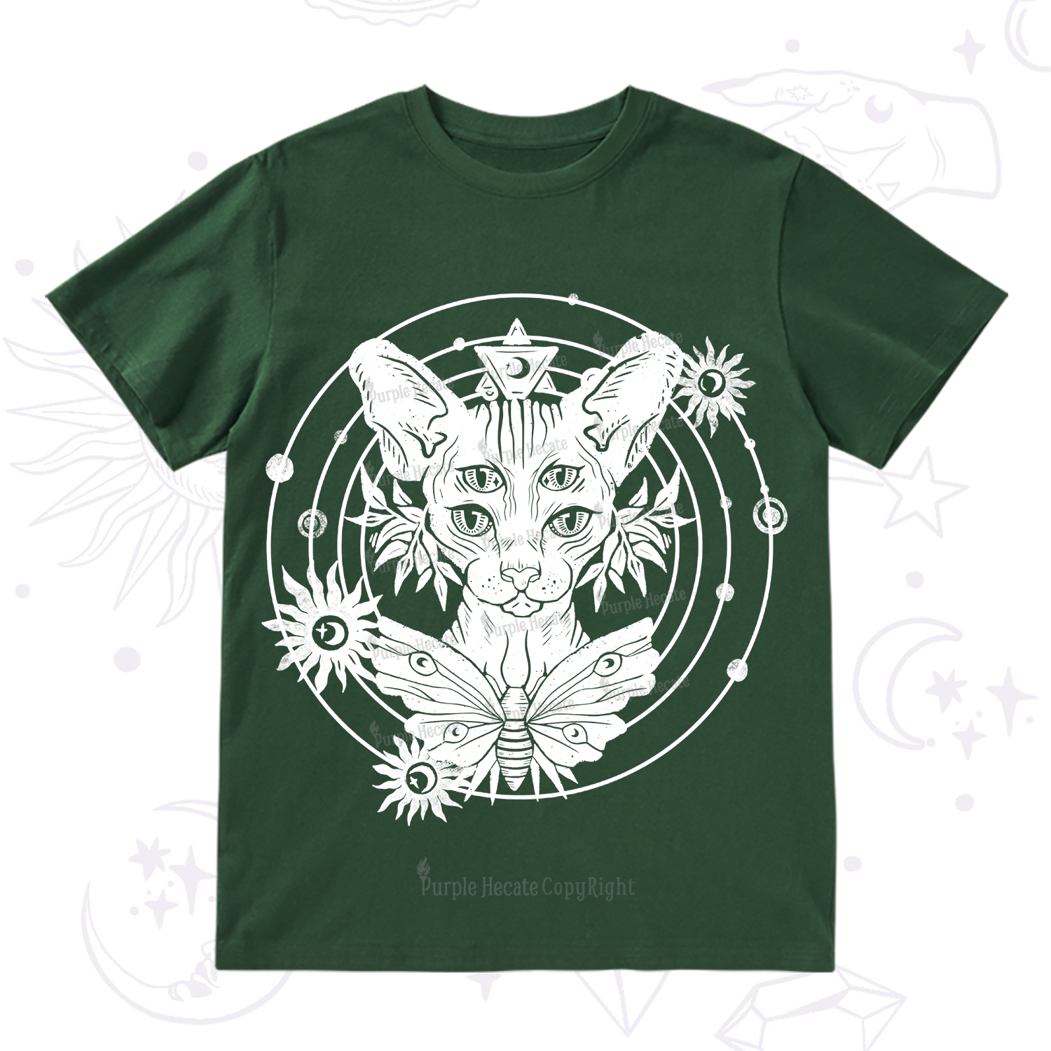 Purplehecate Mystic Sphynx Cat Lover T-Shirt
