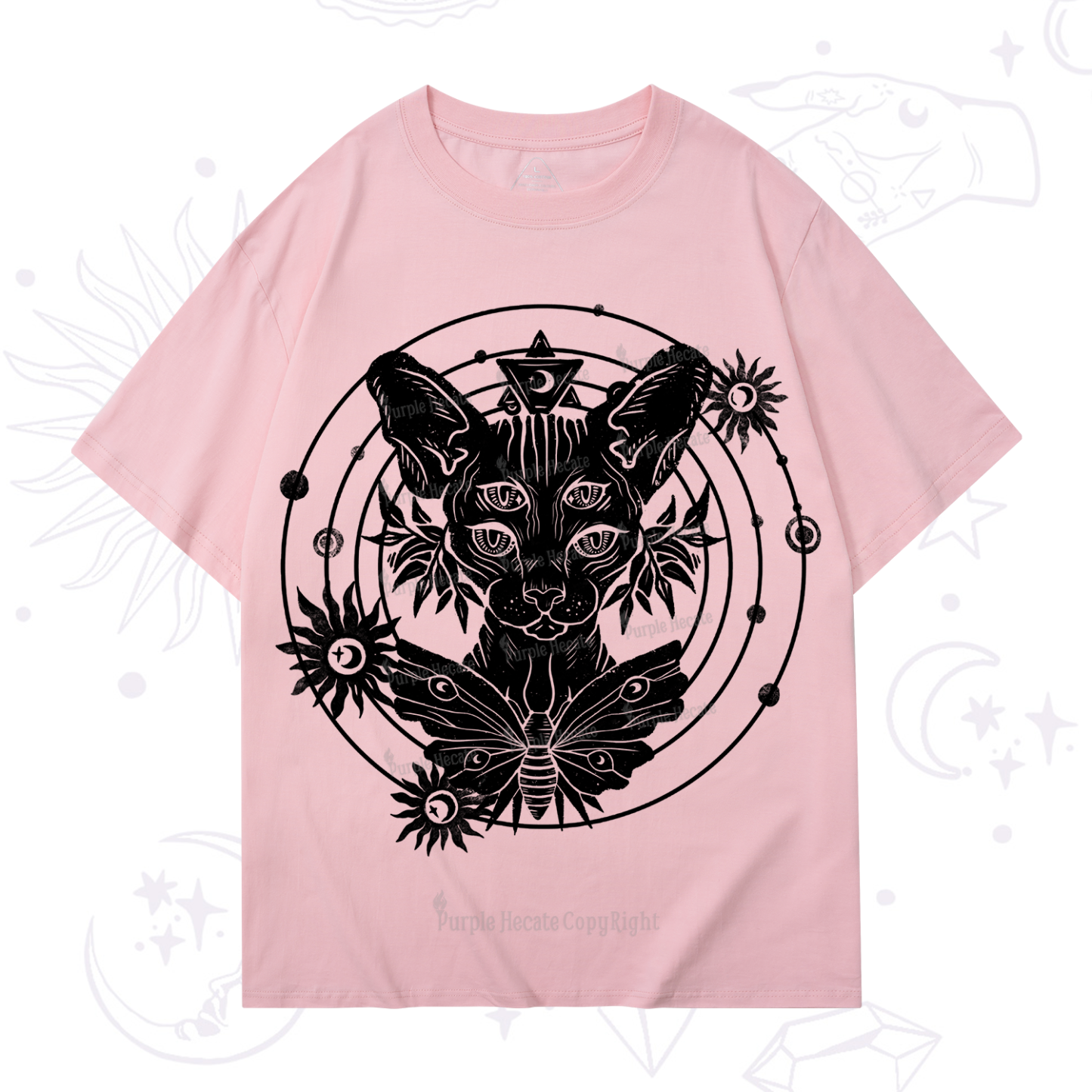 Purplehecate Mystic Sphynx Cat Lover T-Shirt