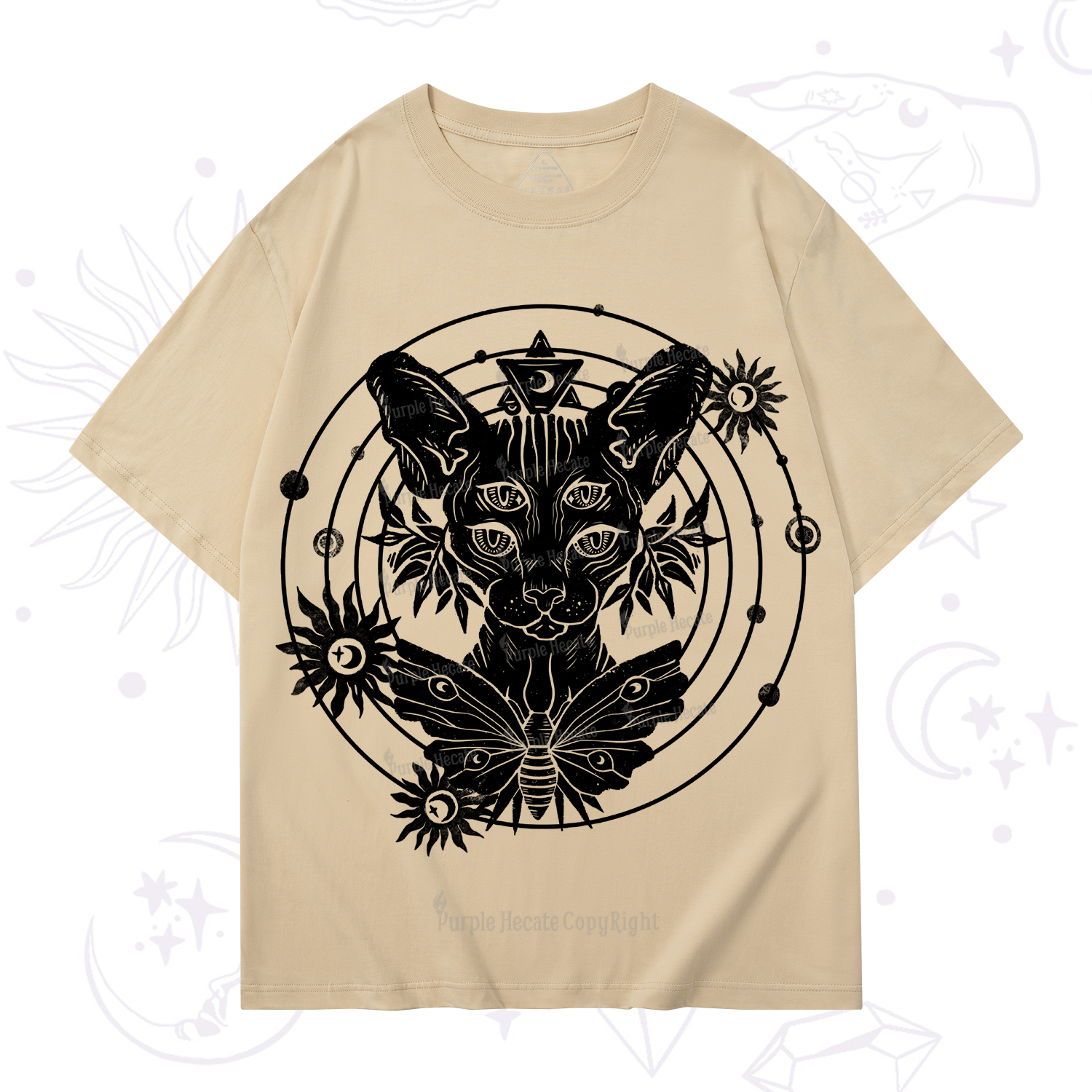 Purplehecate Mystic Sphynx Cat Lover T-Shirt