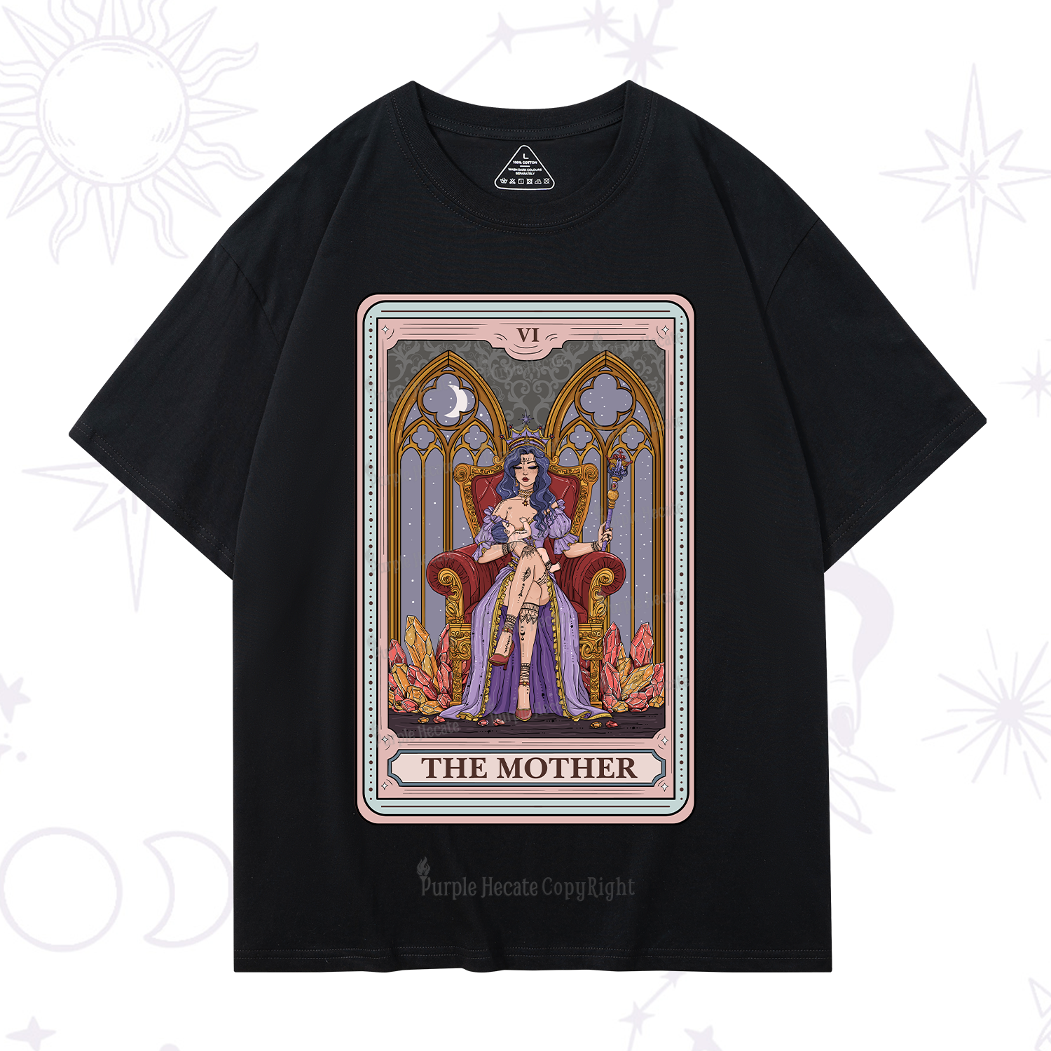 Purplehecate The Mother Tarot Card T-Shirt
