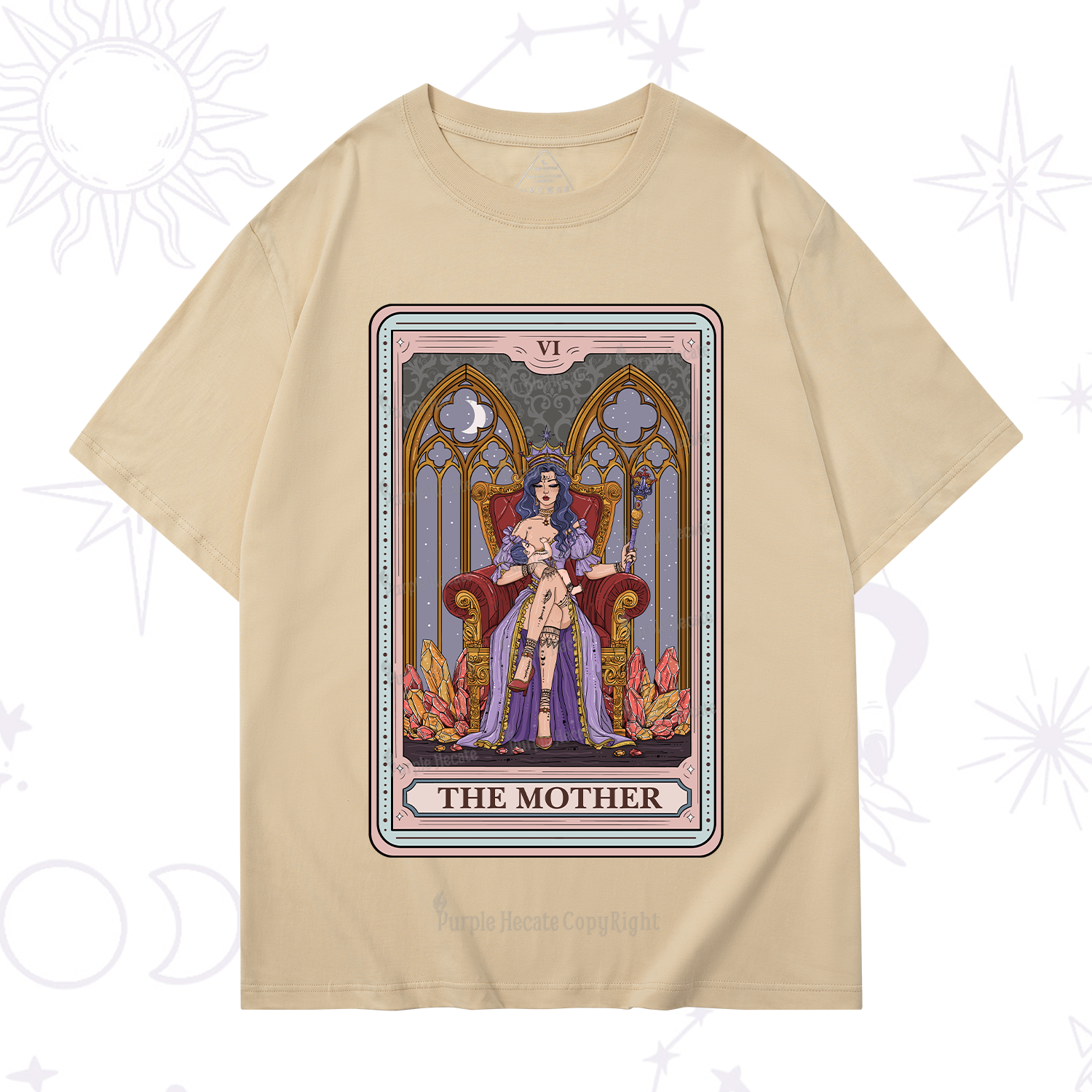 Purplehecate The Mother Tarot Card T-Shirt