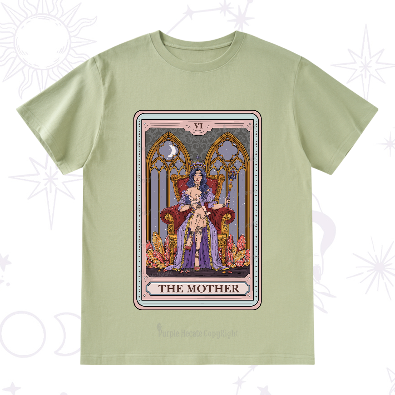 Purplehecate The Mother Tarot Card T-Shirt