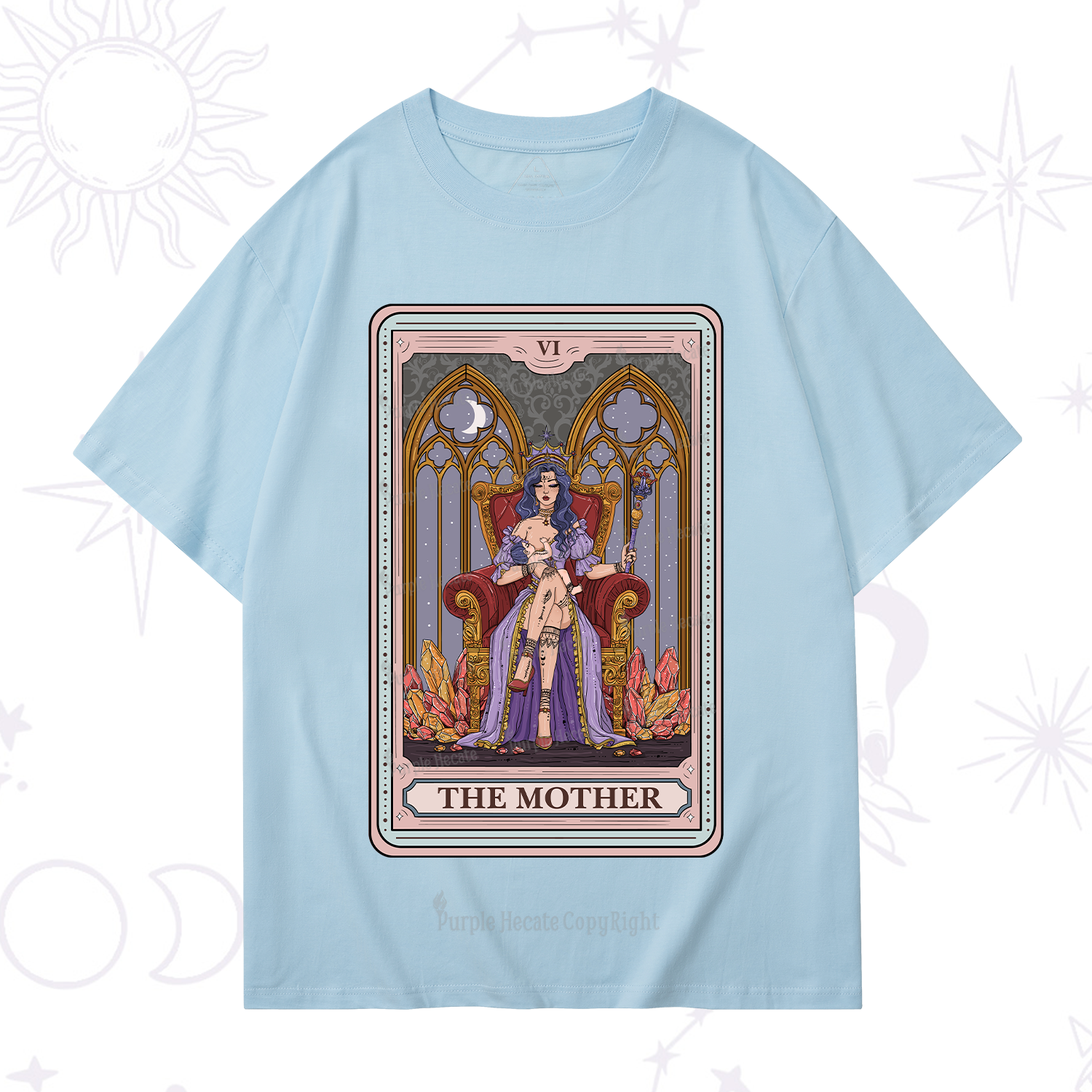 Purplehecate The Mother Tarot Card T-Shirt