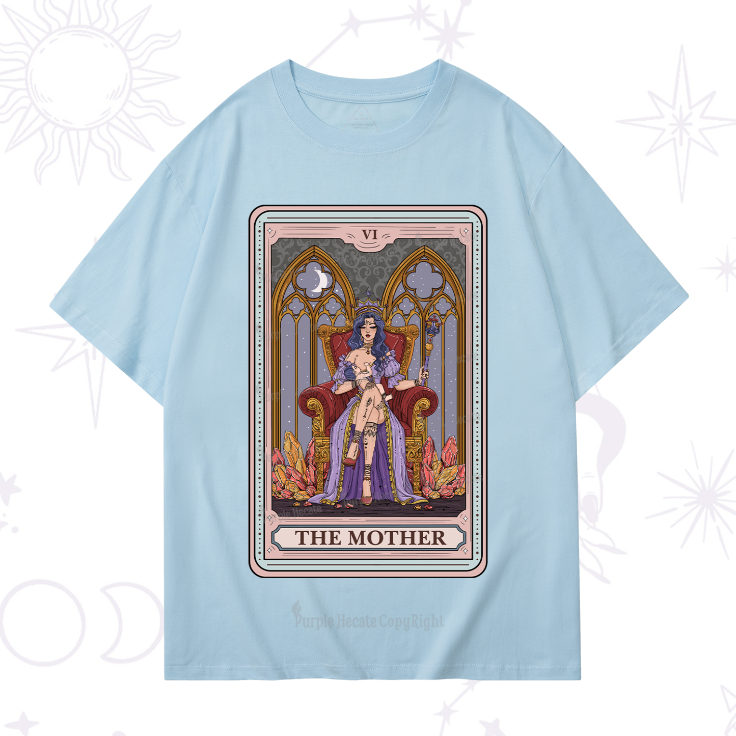 Purplehecate The Mother Tarot Card T-Shirt
