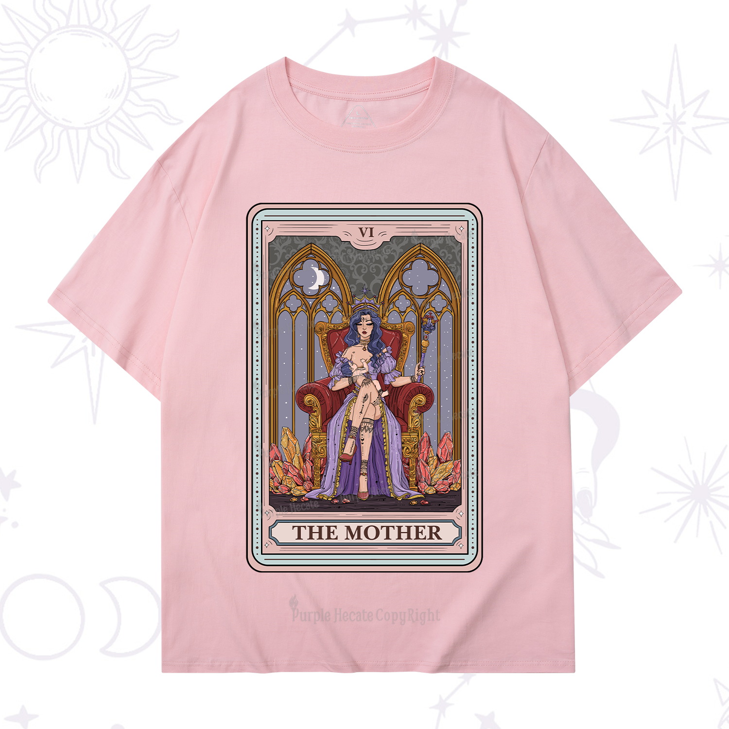 Purplehecate The Mother Tarot Card T-Shirt