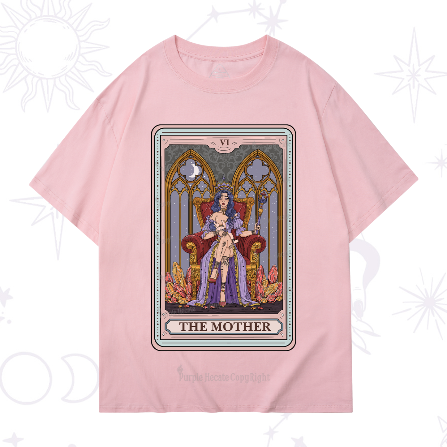 Purplehecate The Mother Tarot Card T-Shirt