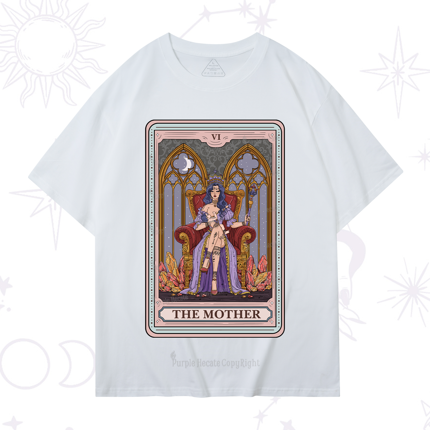 Purplehecate The Mother Tarot Card T-Shirt