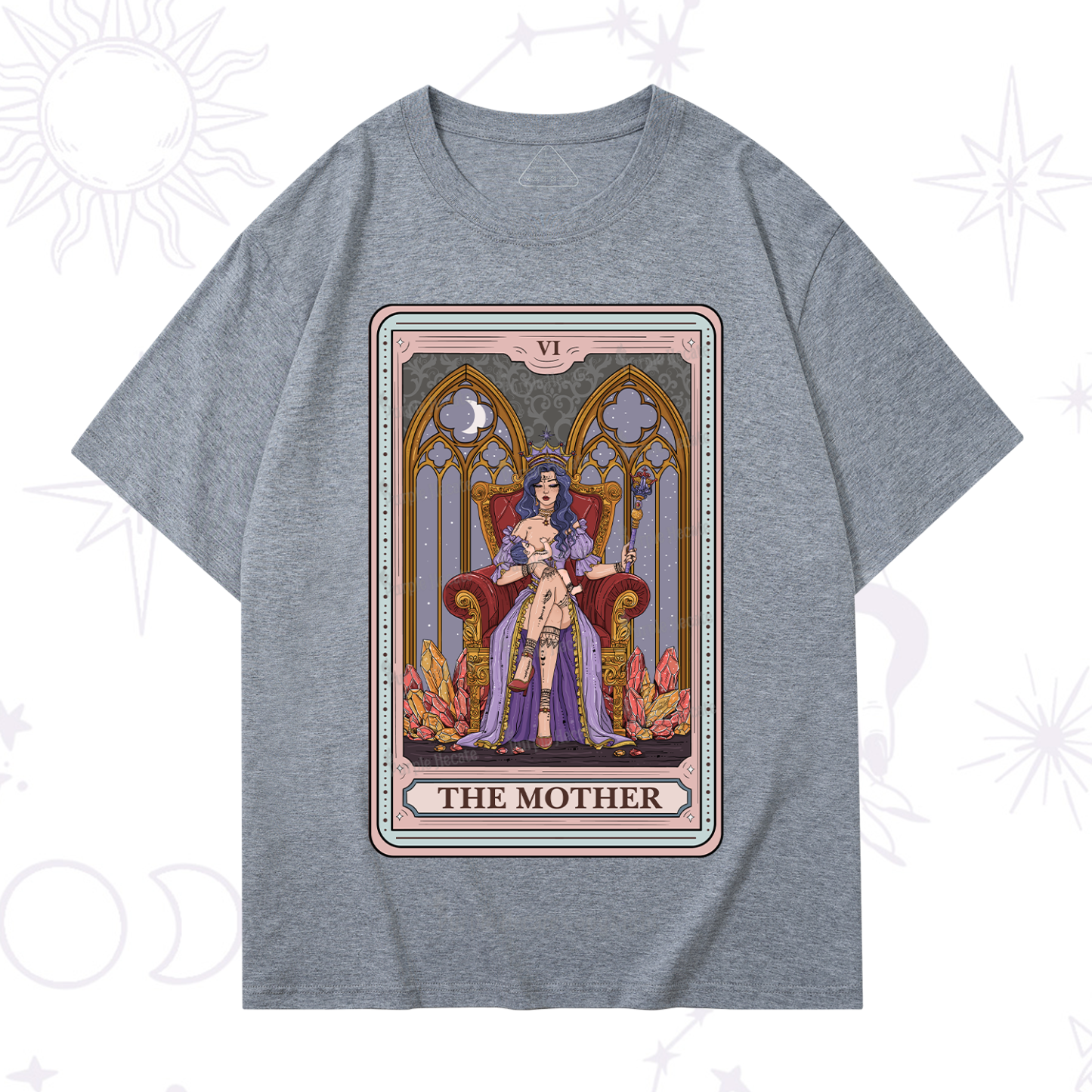 Purplehecate The Mother Tarot Card T-Shirt