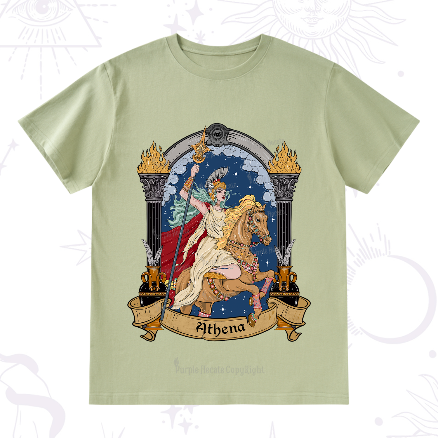 Purplehecate The Mighty Goddess Athena T-Shirt
