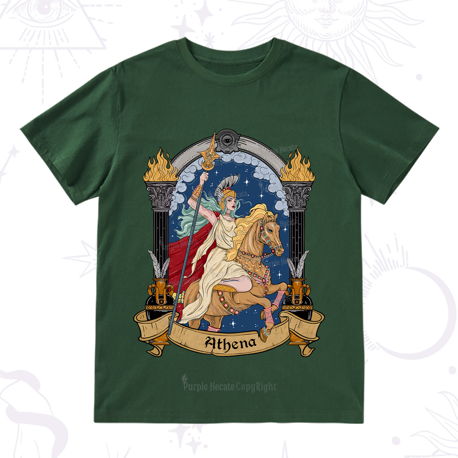 Purplehecate The Mighty Goddess Athena T-Shirt