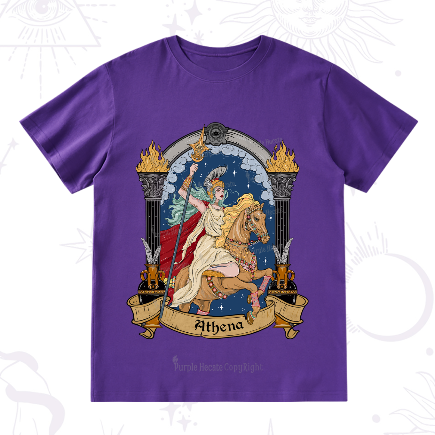 Purplehecate The Mighty Goddess Athena T-Shirt