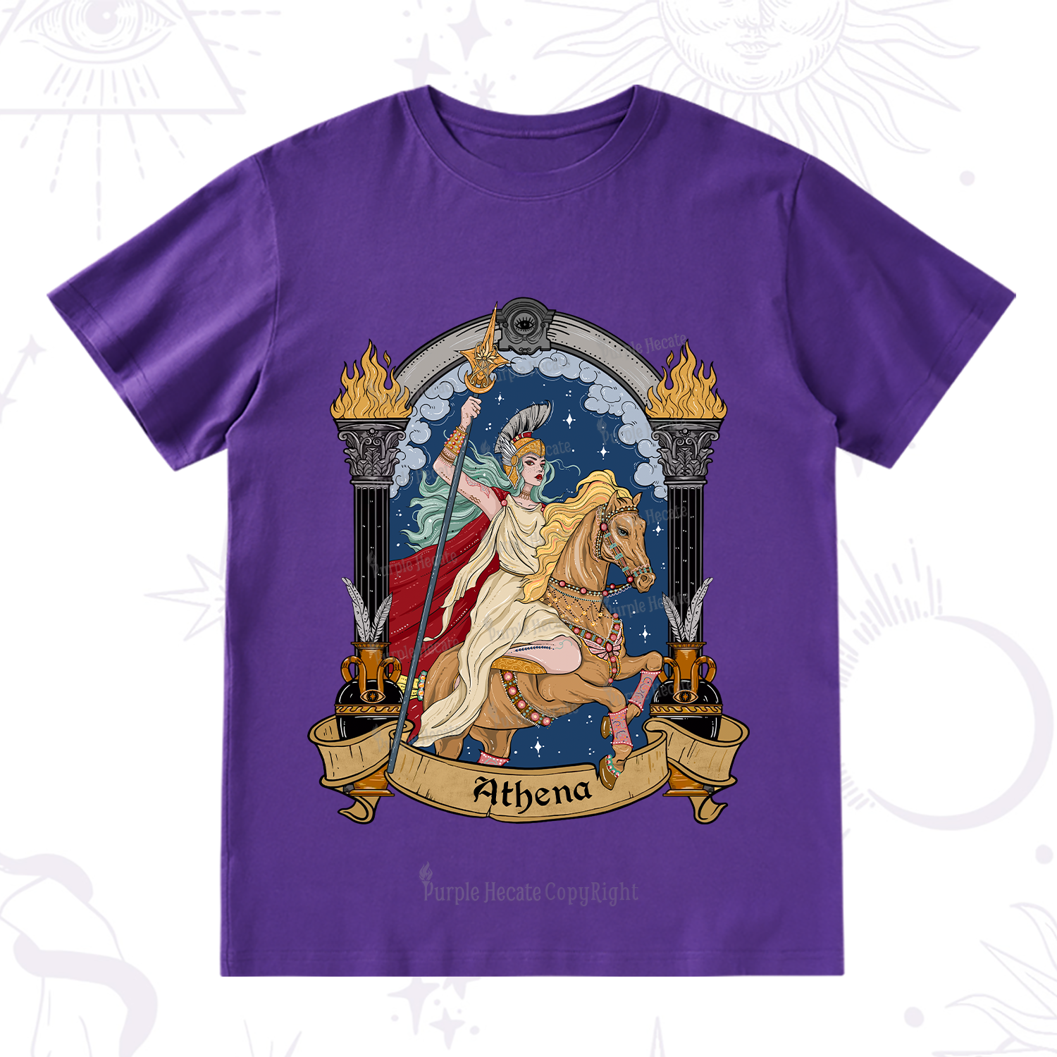 Purplehecate The Mighty Goddess Athena T-Shirt