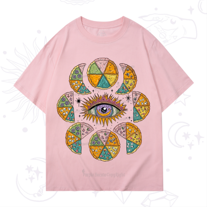 Purplehecate Moon Phase Pizza T-Shirt