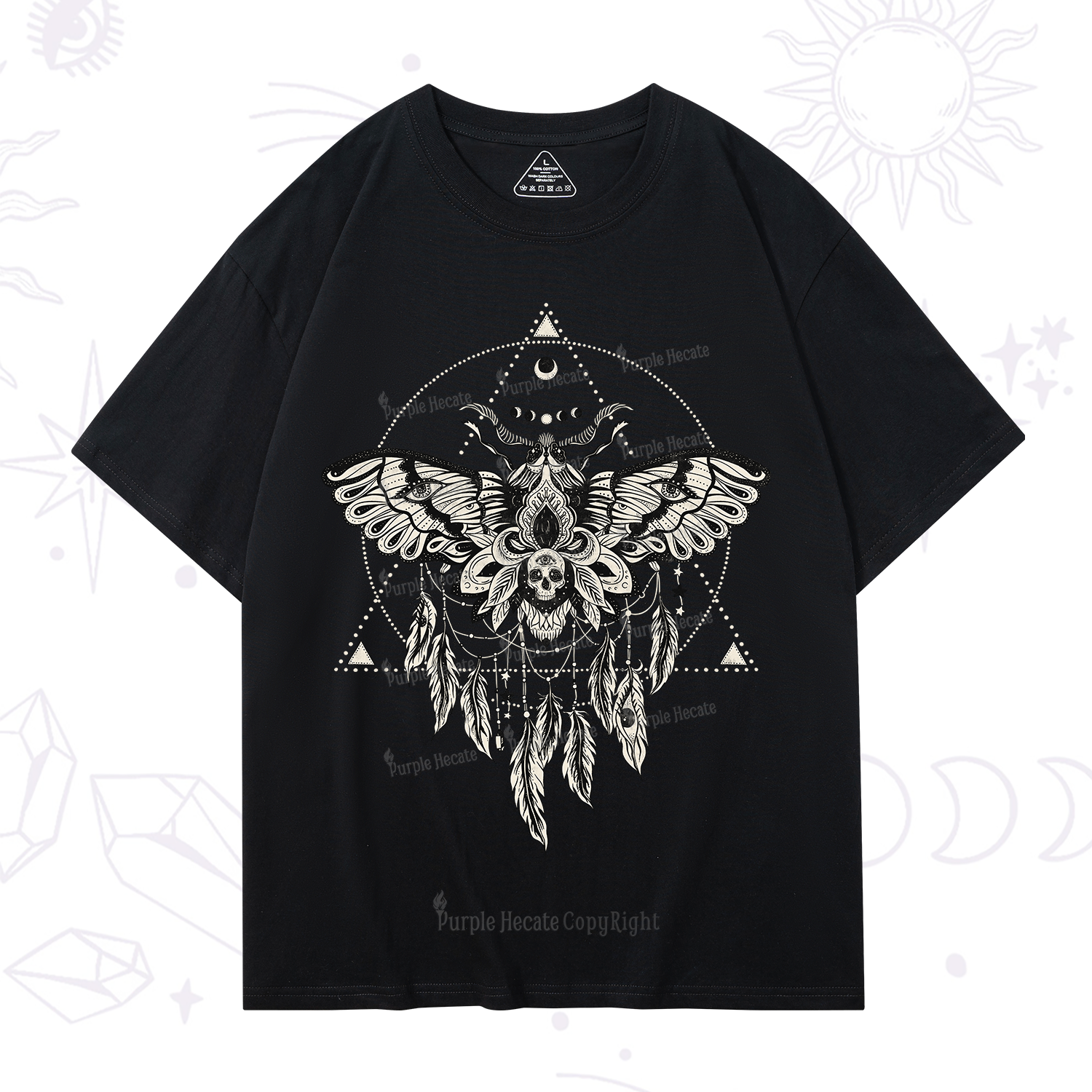 Purplehecate Mystical Luna Moth T-Shirt