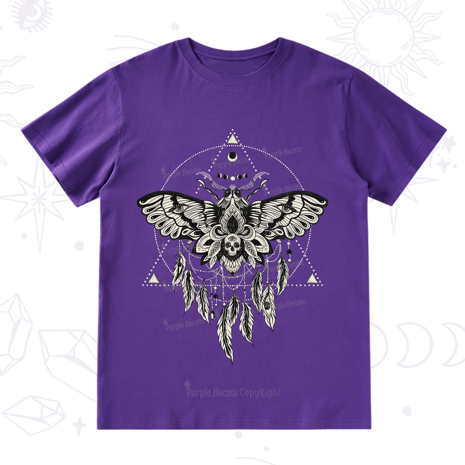 Purplehecate Mystical Luna Moth T-Shirt
