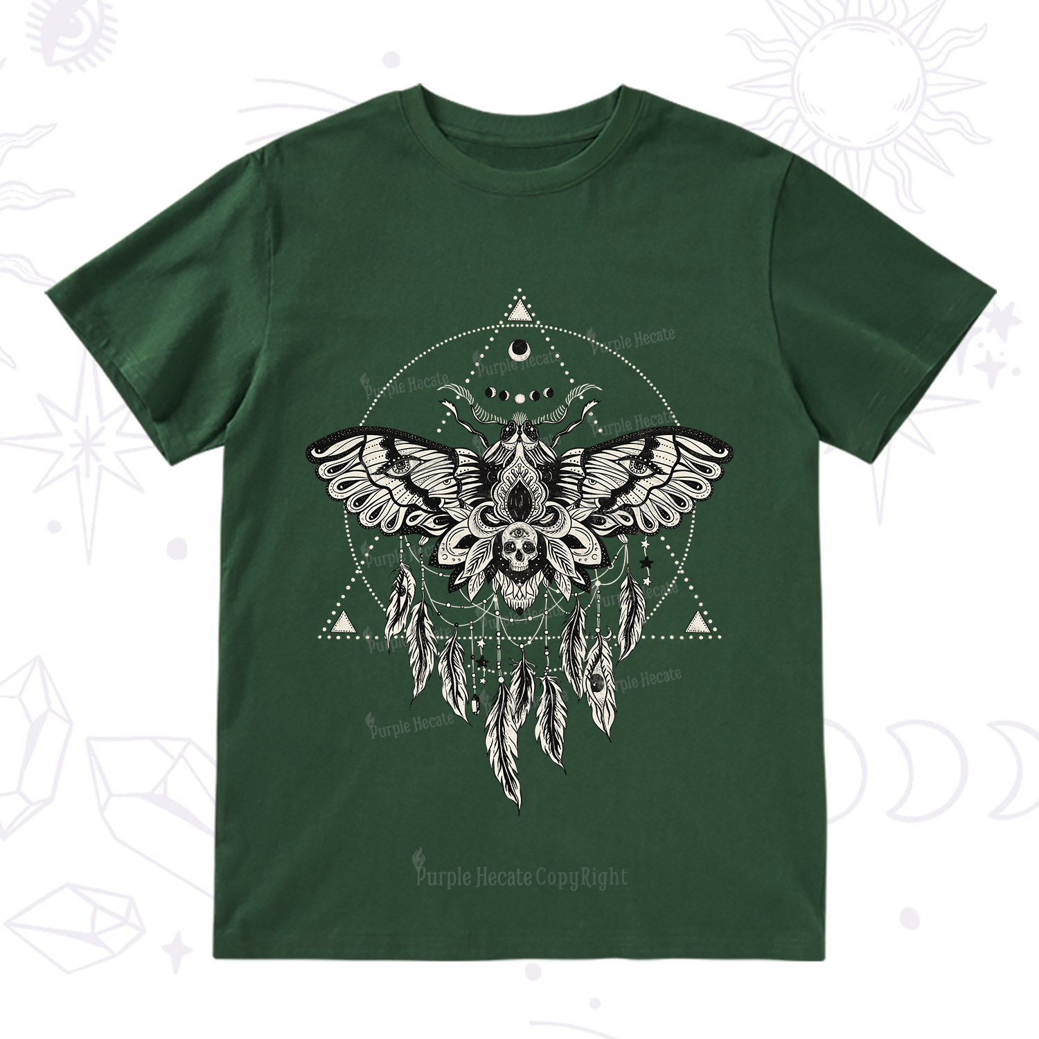 Purplehecate Mystical Luna Moth T-Shirt