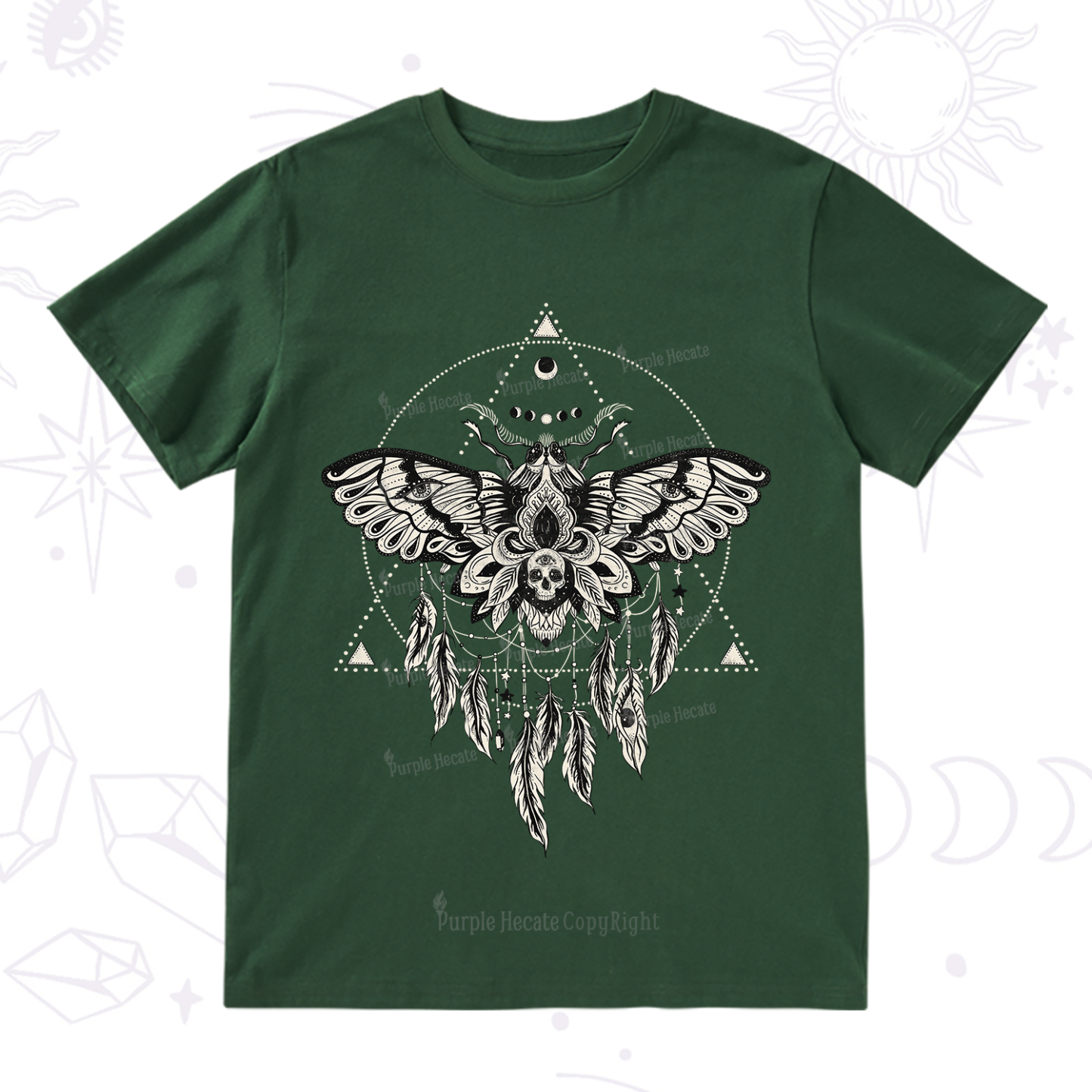 Purplehecate Mystical Luna Moth T-Shirt
