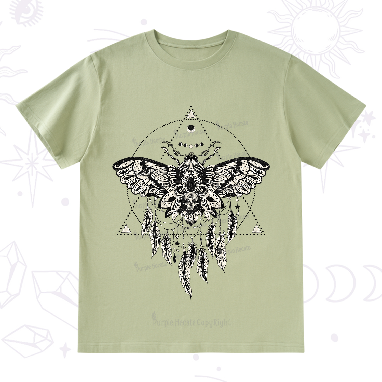 Purplehecate Mystical Luna Moth T-Shirt