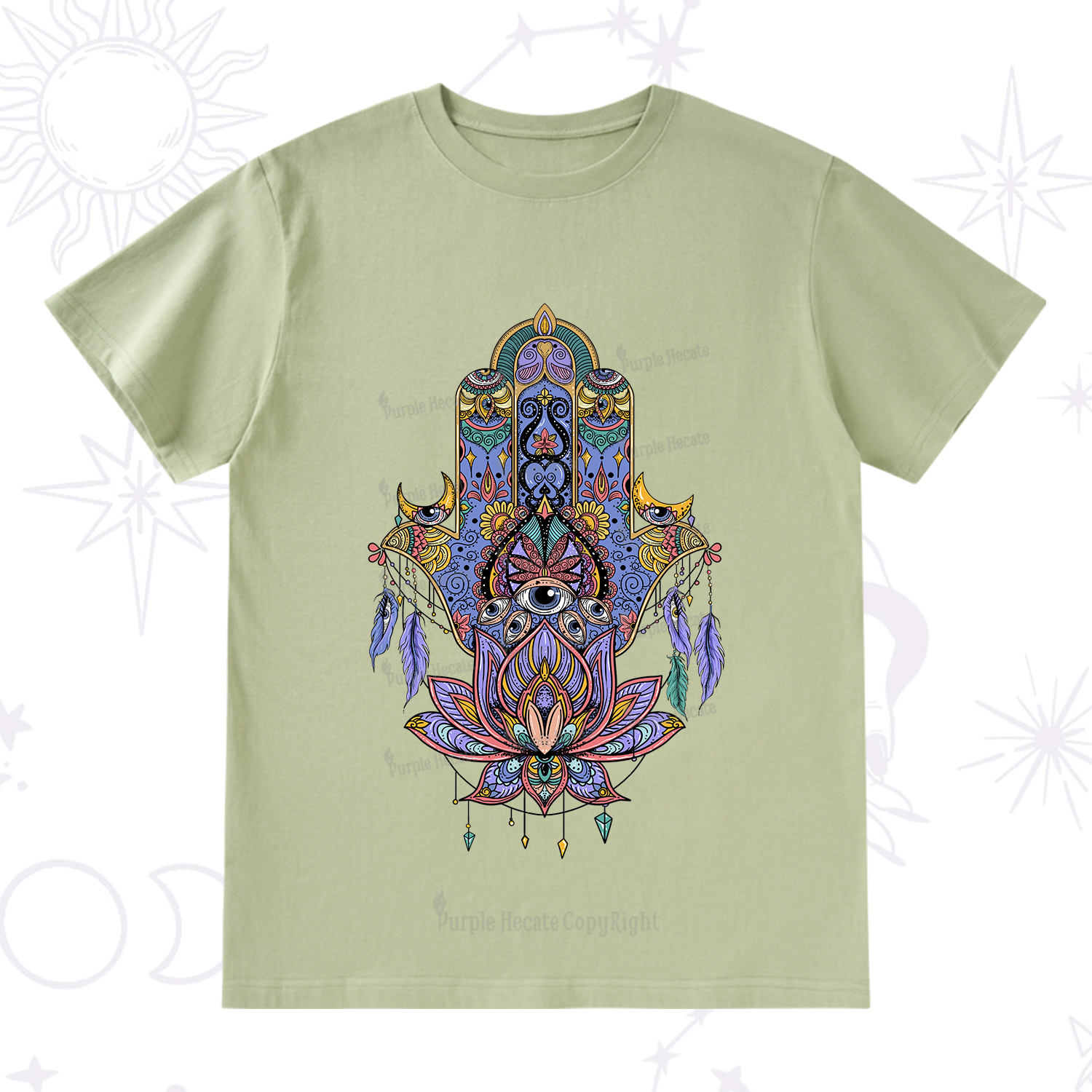 Purplehecate Hamsa Evil Eye T-Shirt